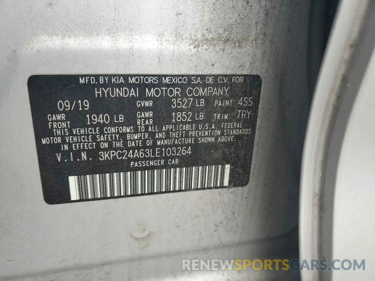 12 Фотография поврежденного автомобиля 3KPC24A63LE103264 HYUNDAI ACCENT 2020