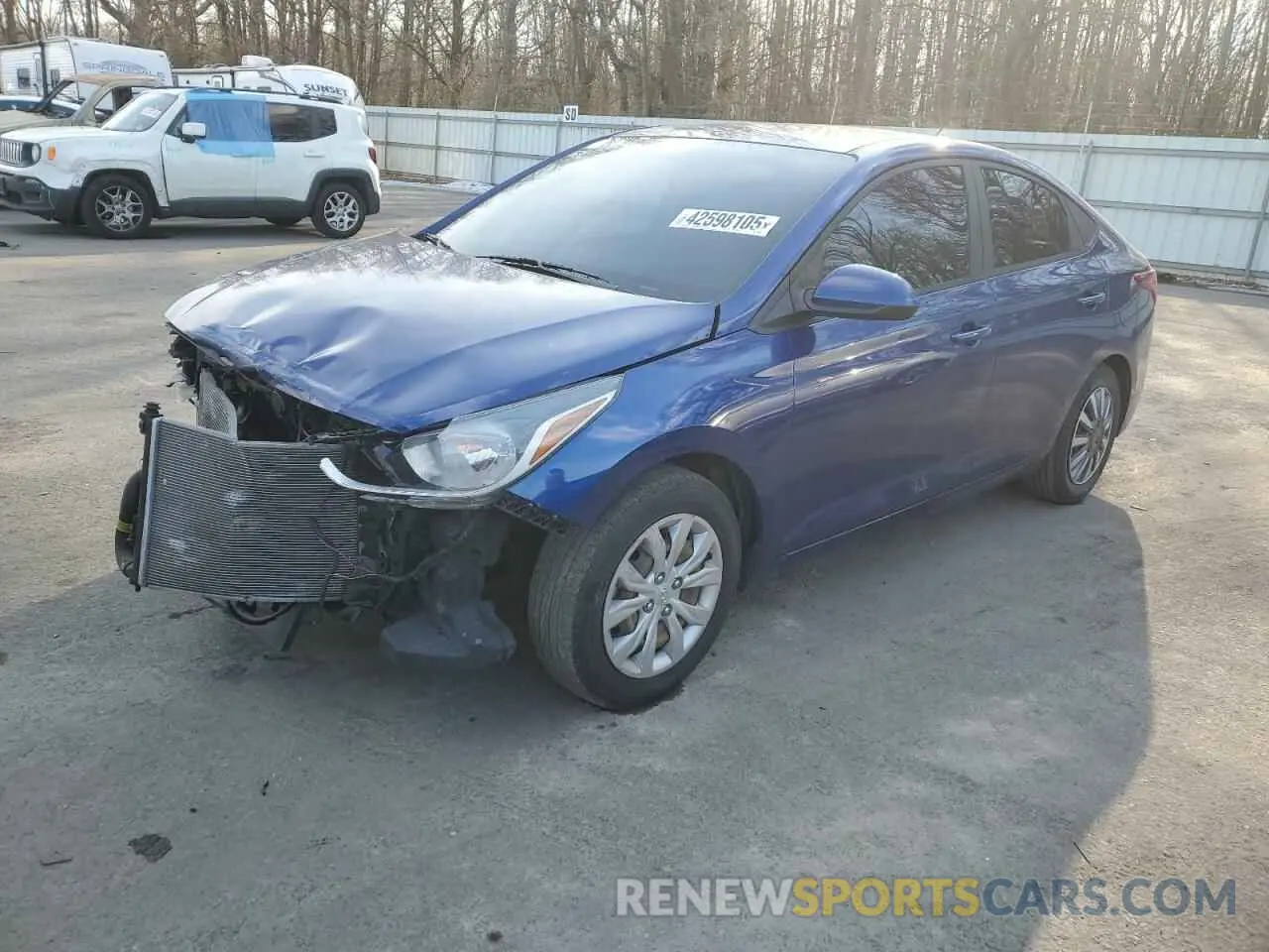 1 Photograph of a damaged car 3KPC24A6XLE119008 HYUNDAI ACCENT 2020