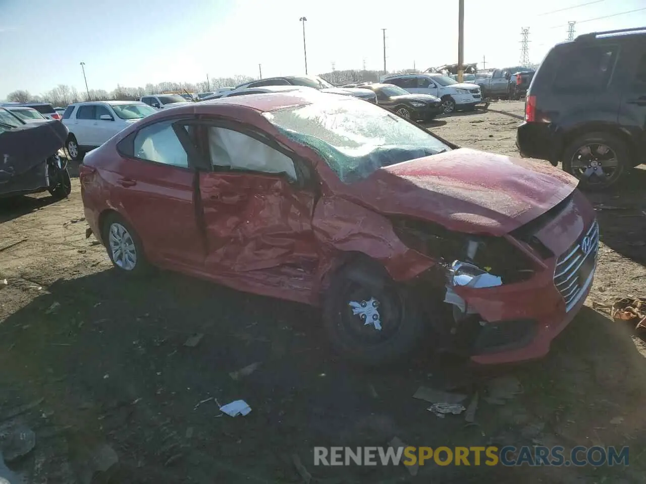 4 Фотография поврежденного автомобиля 3KPC24A60ME128964 HYUNDAI ACCENT 2021
