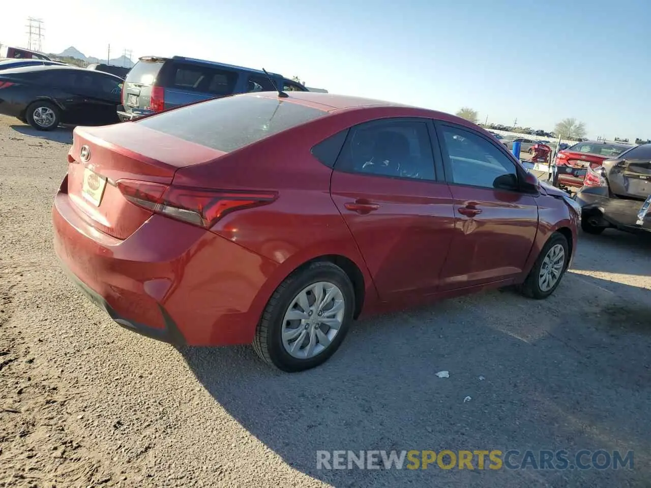 3 Photograph of a damaged car 3KPC24A60ME129659 HYUNDAI ACCENT 2021