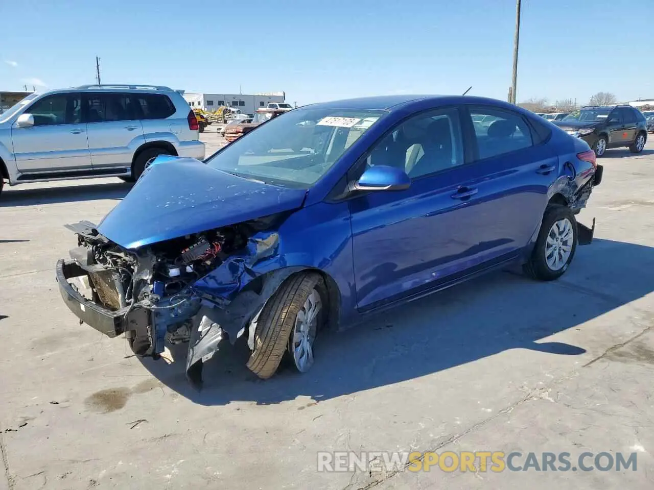 1 Photograph of a damaged car 3KPC24A64ME129115 HYUNDAI ACCENT 2021