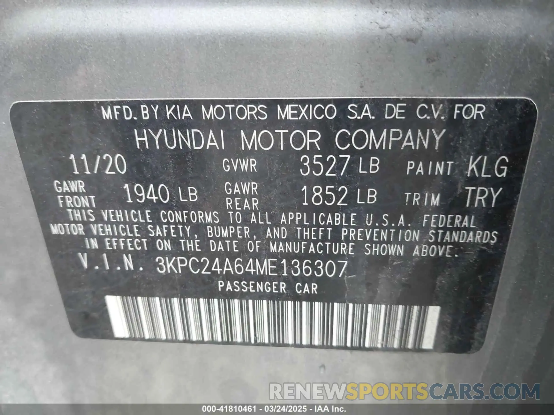 9 Фотография поврежденного автомобиля 3KPC24A64ME136307 HYUNDAI ACCENT 2021