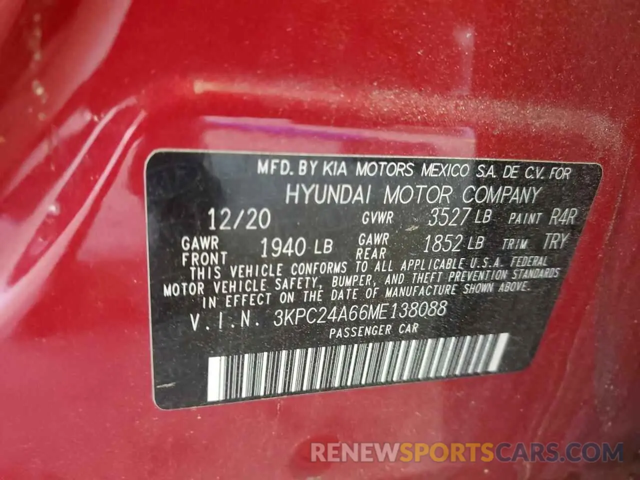 14 Фотография поврежденного автомобиля 3KPC24A66ME138088 HYUNDAI ACCENT 2021