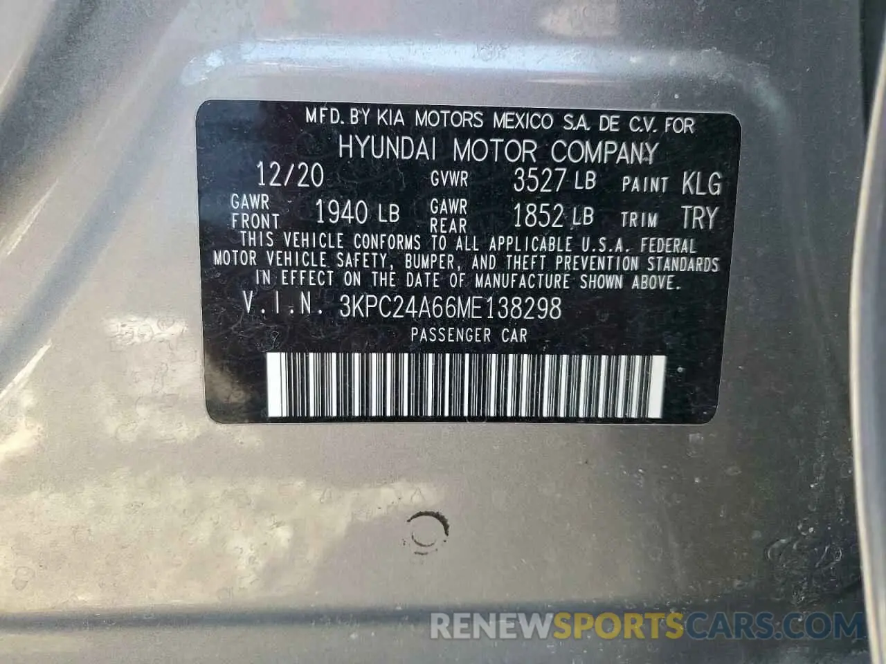 13 Фотография поврежденного автомобиля 3KPC24A66ME138298 HYUNDAI ACCENT 2021