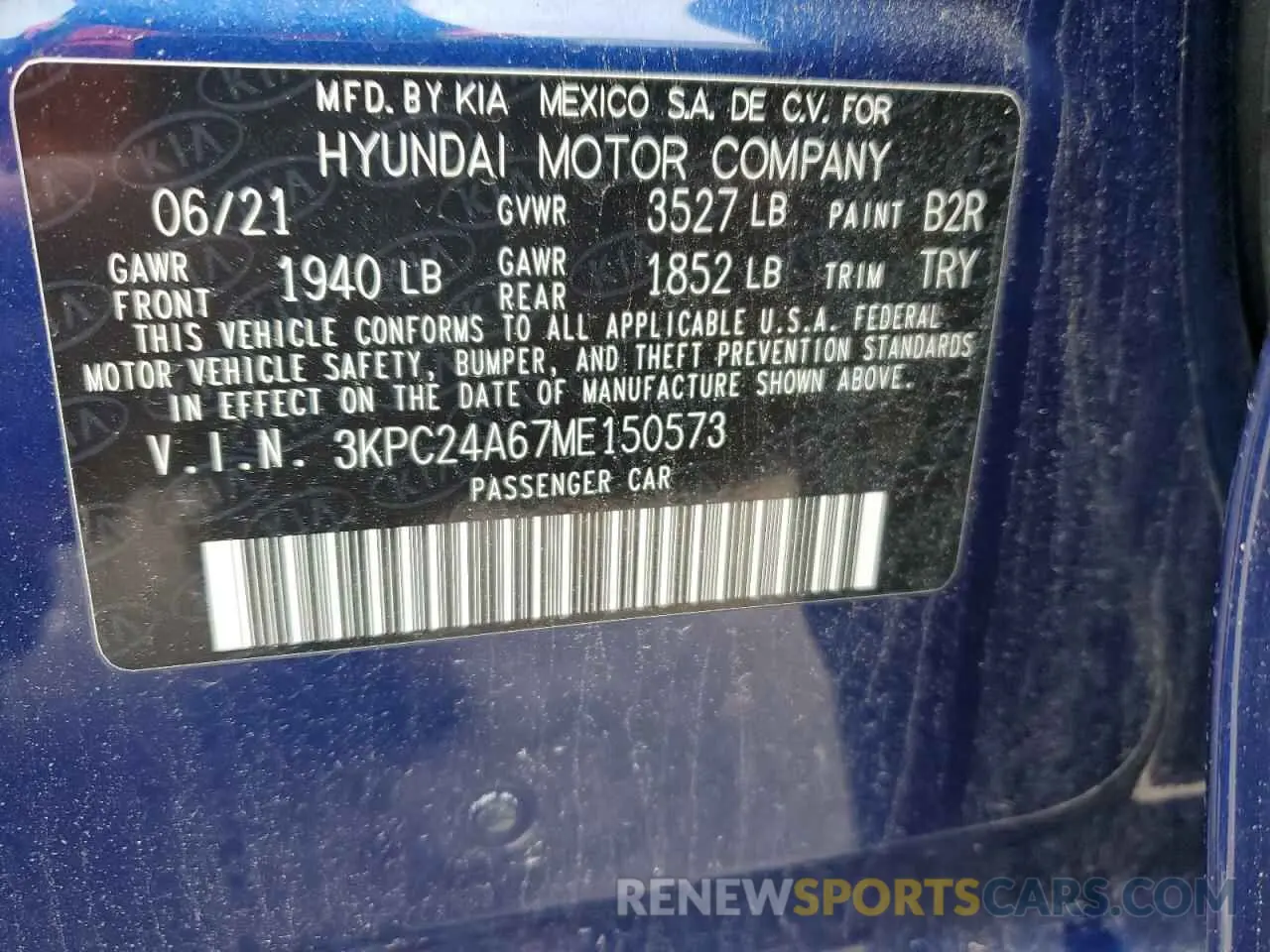 12 Фотография поврежденного автомобиля 3KPC24A67ME150573 HYUNDAI ACCENT 2021