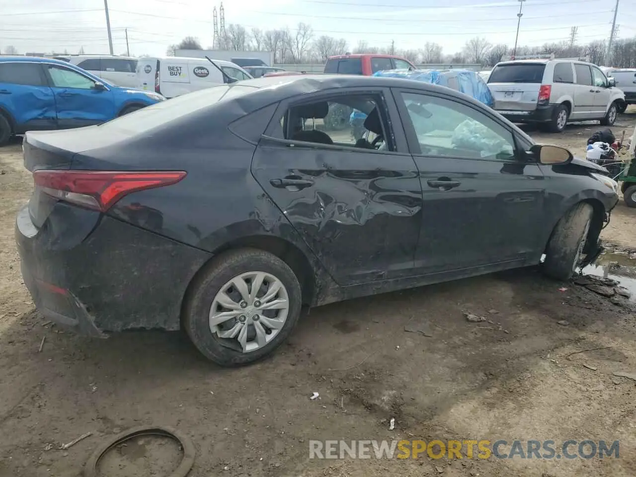 3 Photograph of a damaged car 3KPC24A68ME134687 HYUNDAI ACCENT 2021