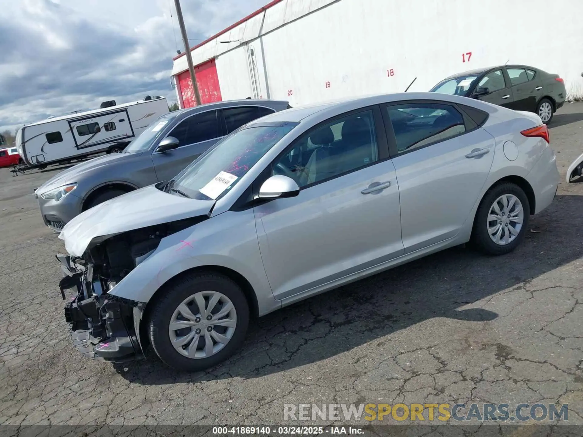 2 Photograph of a damaged car 3KPC24A68ME149058 HYUNDAI ACCENT 2021