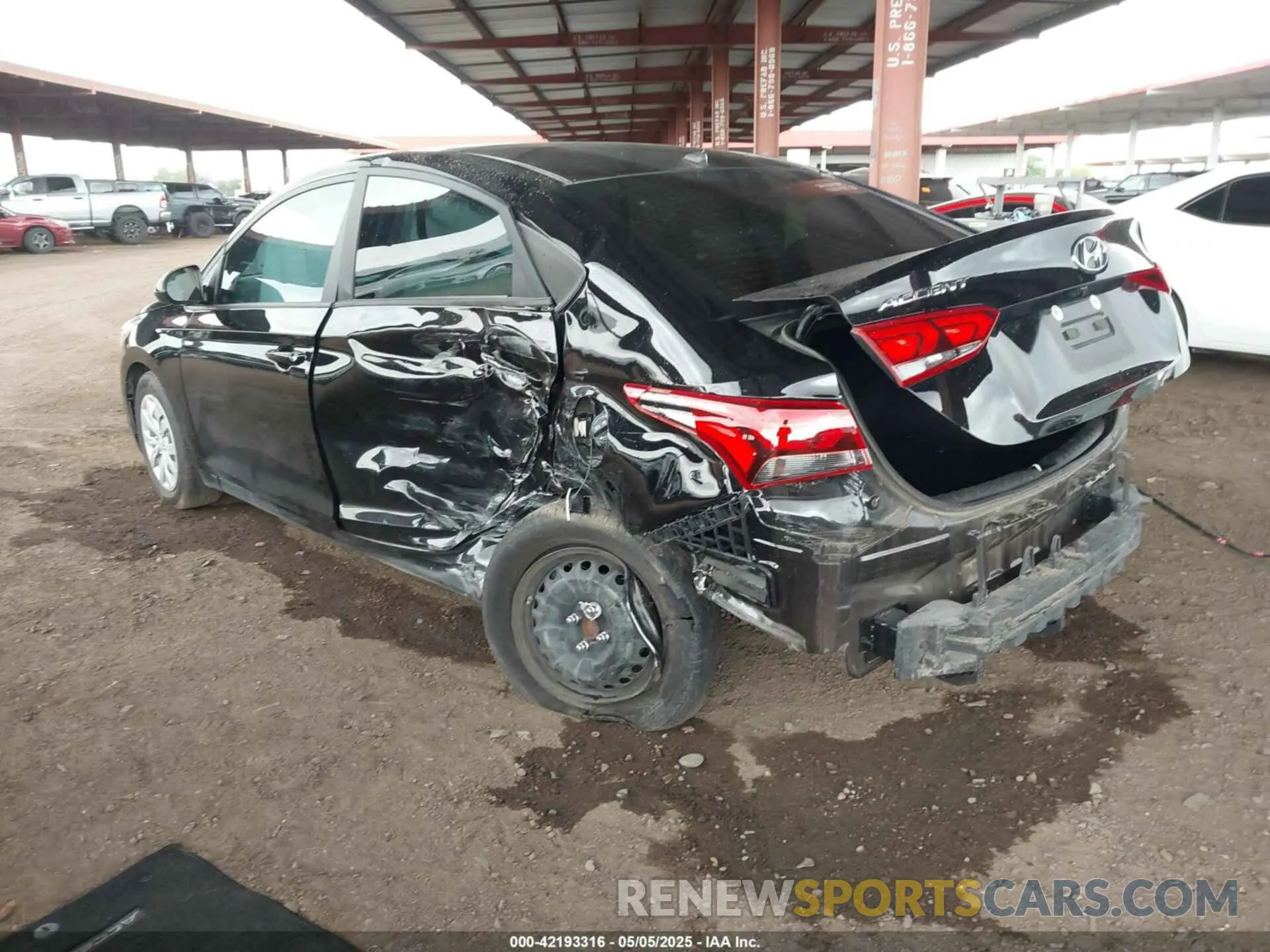 3 Фотография поврежденного автомобиля 3KPC24A60NE172870 HYUNDAI ACCENT 2022