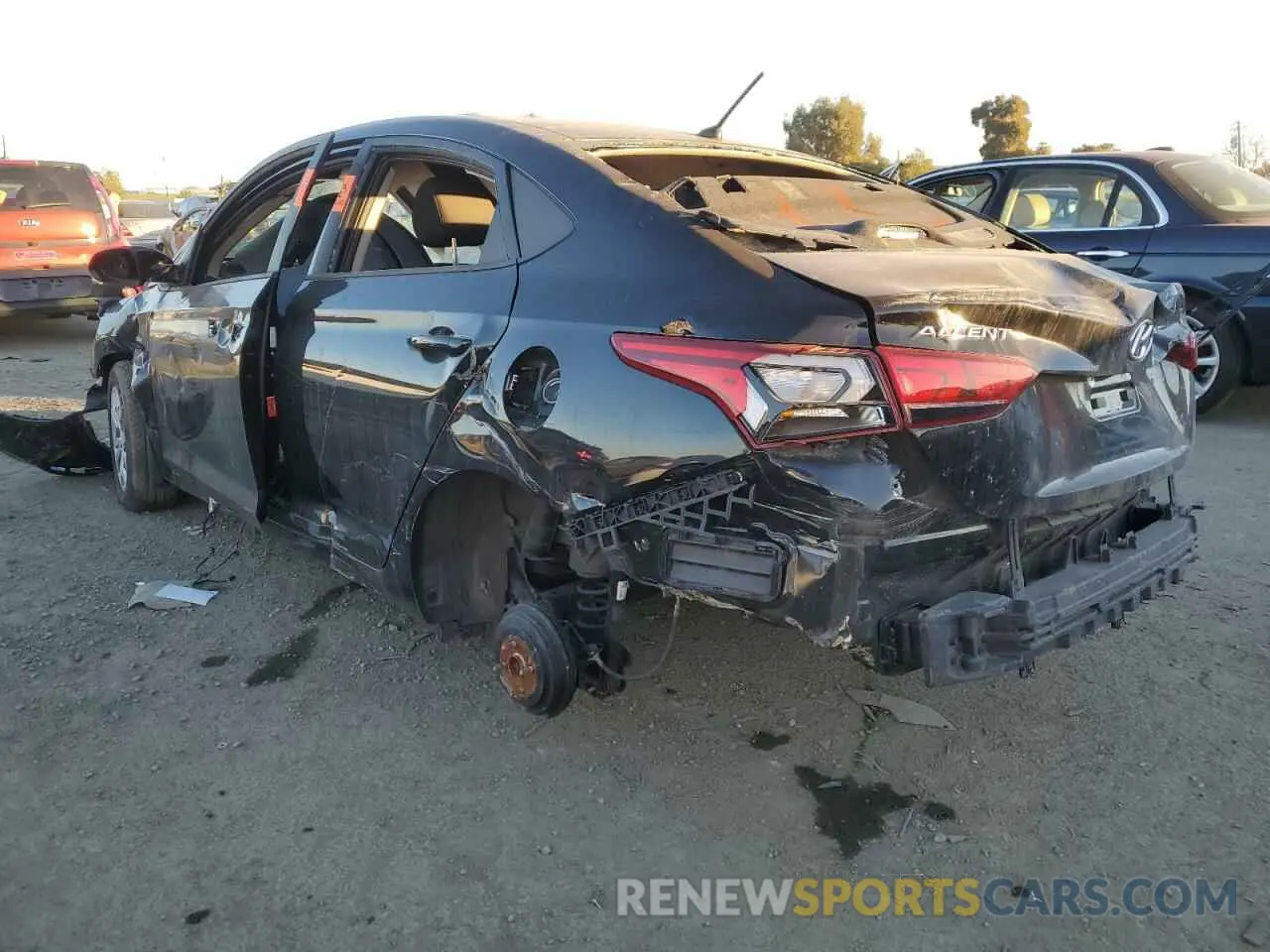 2 Photograph of a damaged car 3KPC24A60NE174196 HYUNDAI ACCENT 2022