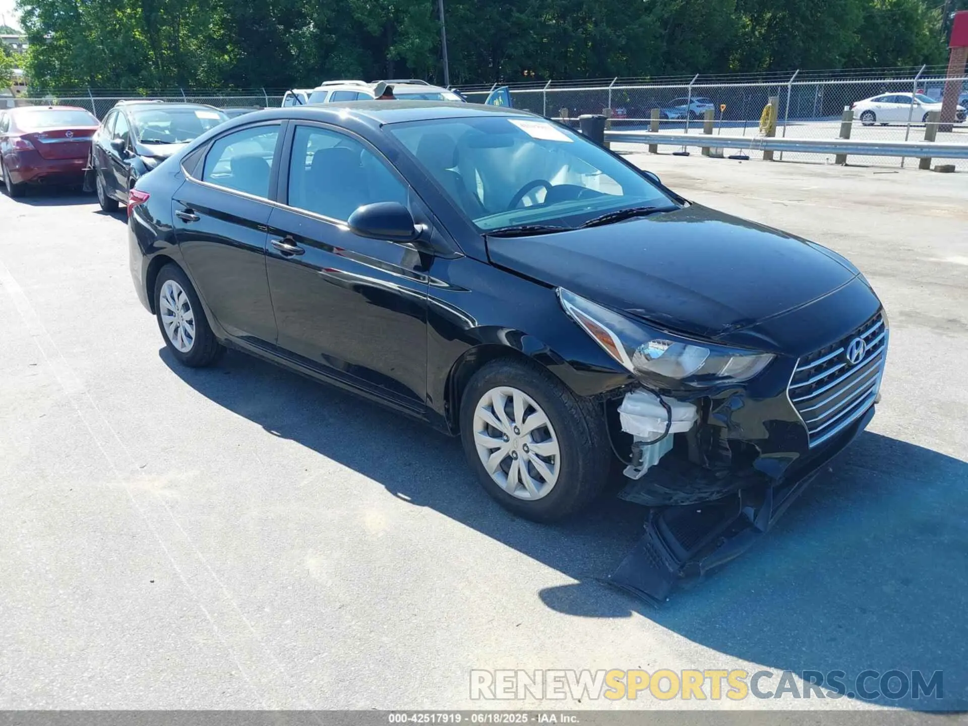 1 Photograph of a damaged car 3KPC24A60NE181293 HYUNDAI ACCENT 2022