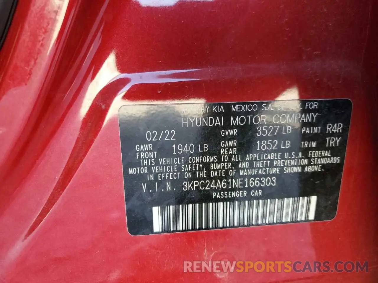 15 Фотография поврежденного автомобиля 3KPC24A61NE166303 HYUNDAI ACCENT 2022