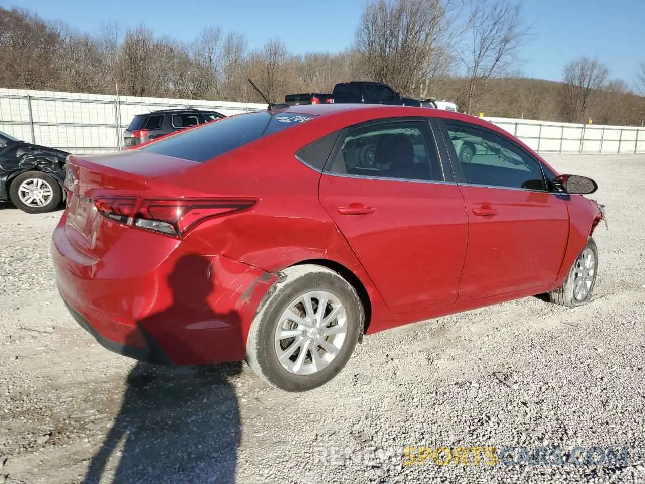 3 Фотография поврежденного автомобиля 3KPC24A61NE166303 HYUNDAI ACCENT 2022