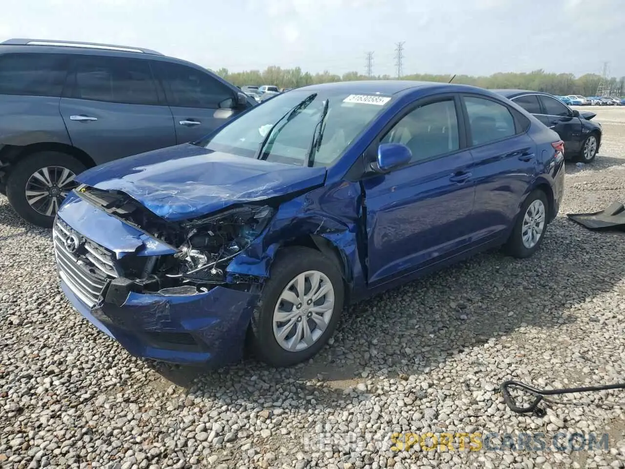 1 Photograph of a damaged car 3KPC24A62NE178962 HYUNDAI ACCENT 2022