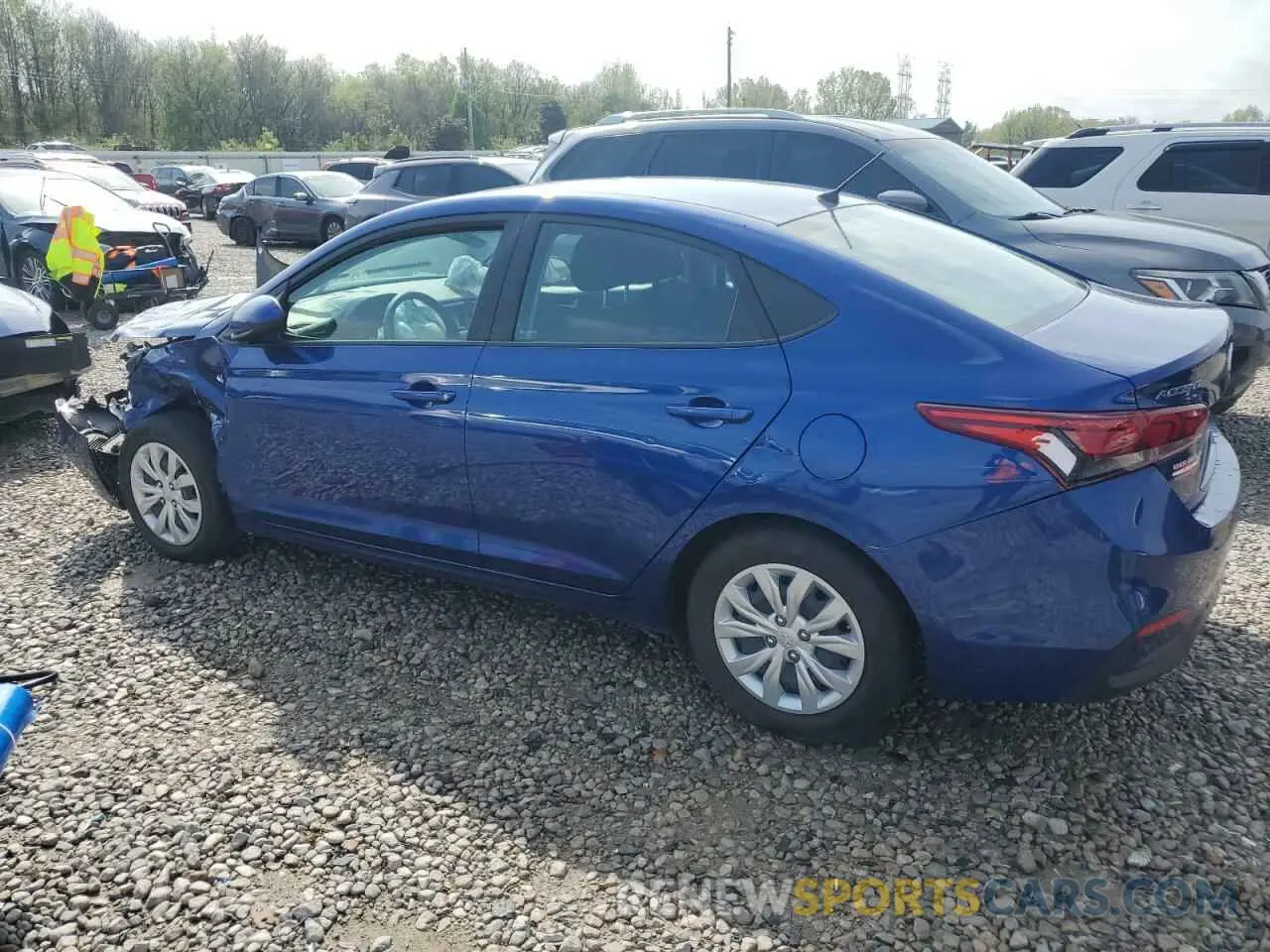 2 Photograph of a damaged car 3KPC24A62NE178962 HYUNDAI ACCENT 2022