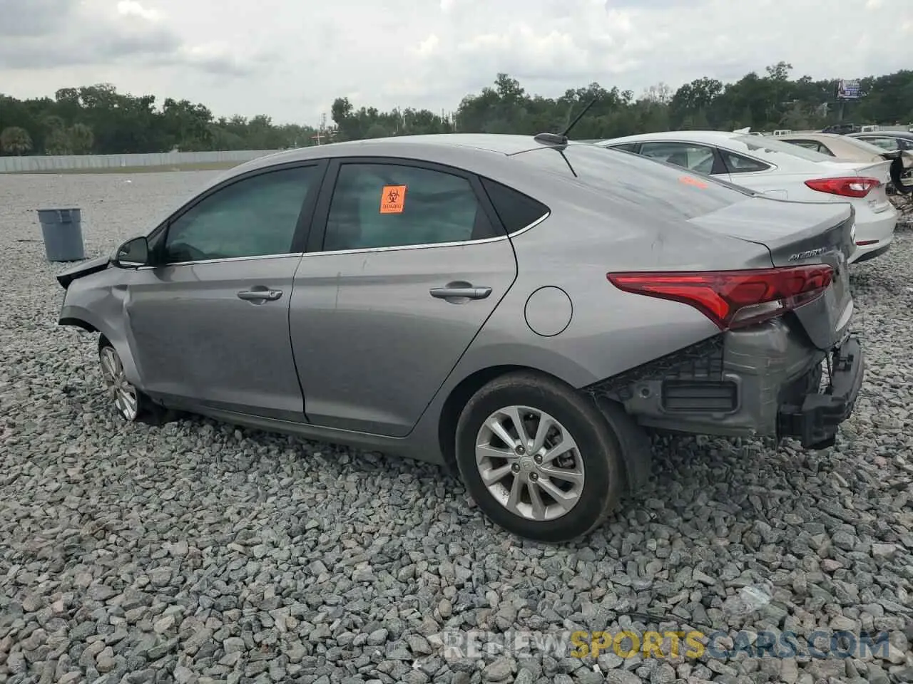 2 Photograph of a damaged car 3KPC24A64NE189980 HYUNDAI ACCENT 2022