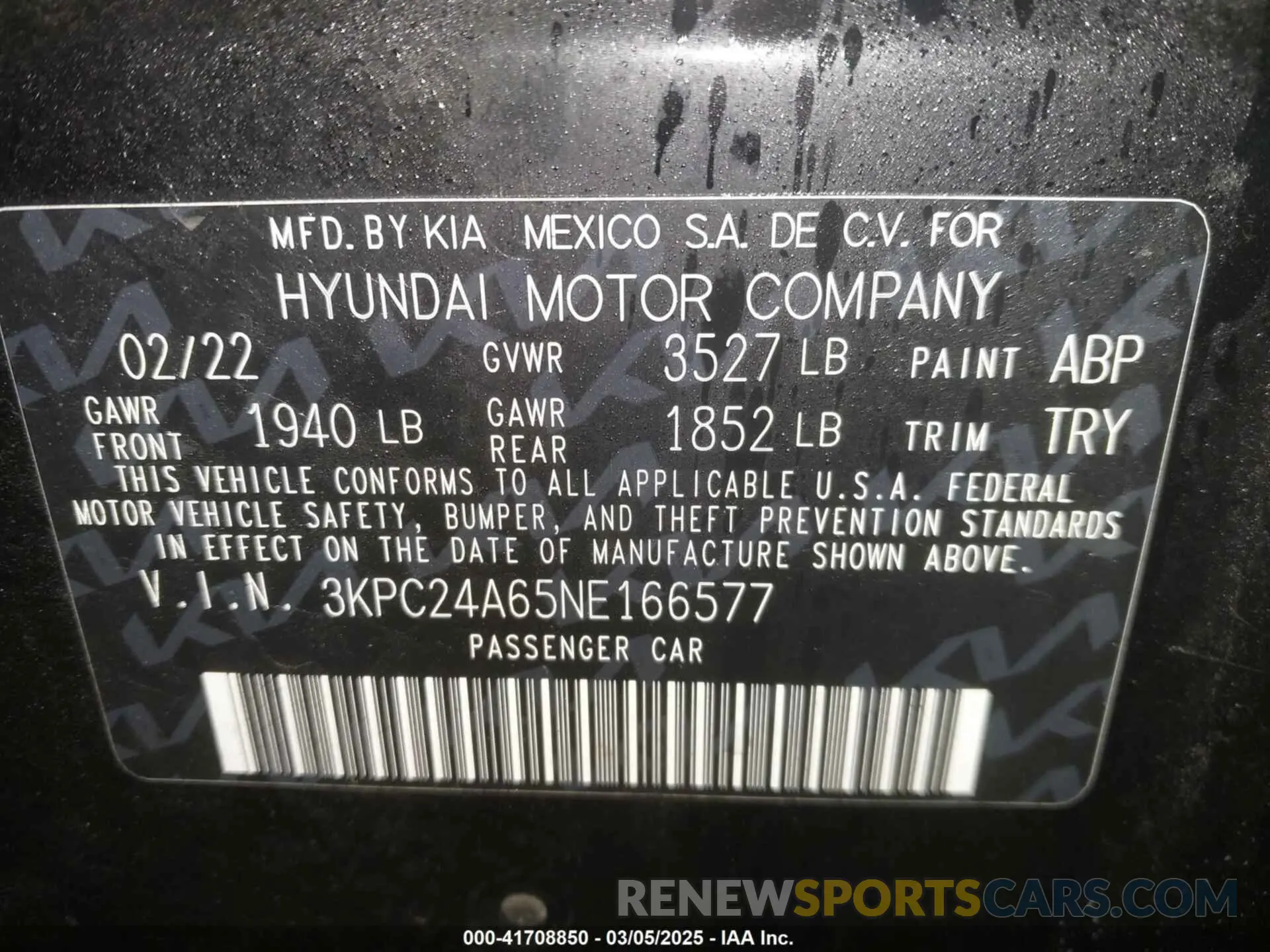 9 Photograph of a damaged car 3KPC24A65NE166577 HYUNDAI ACCENT 2022