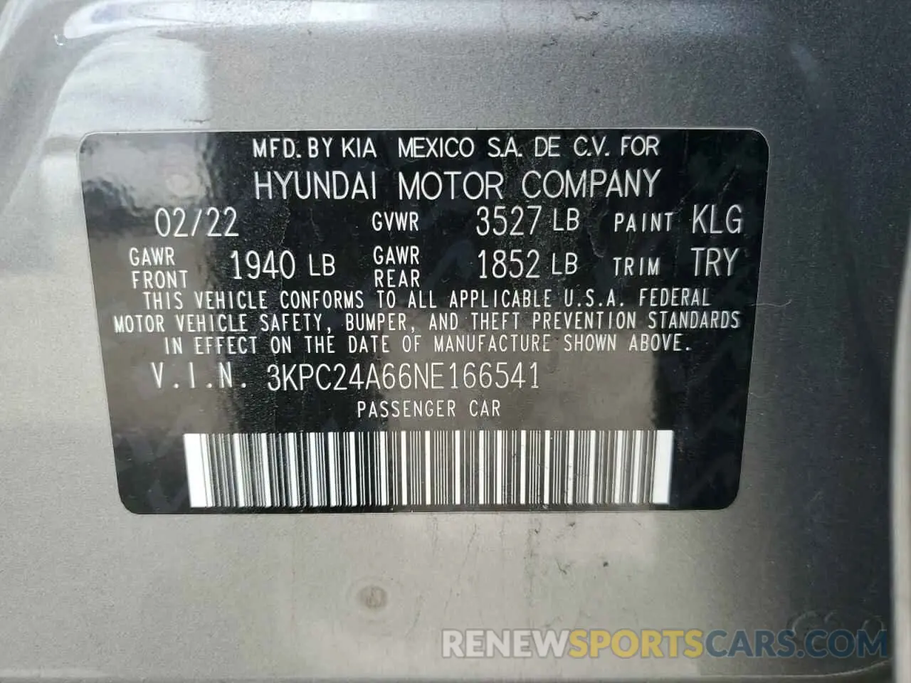 13 Фотография поврежденного автомобиля 3KPC24A66NE166541 HYUNDAI ACCENT 2022