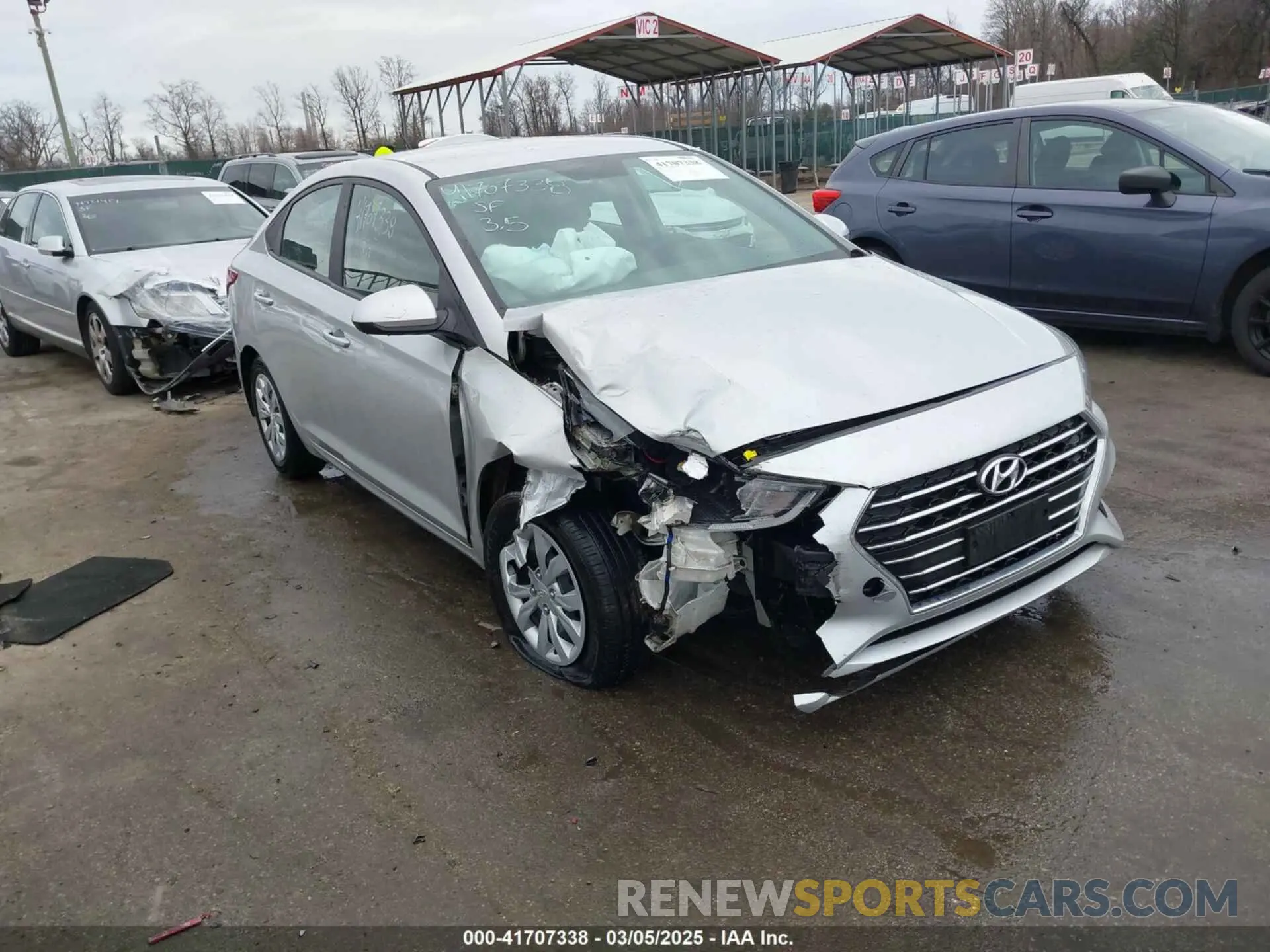 1 Photograph of a damaged car 3KPC24A67NE163826 HYUNDAI ACCENT 2022