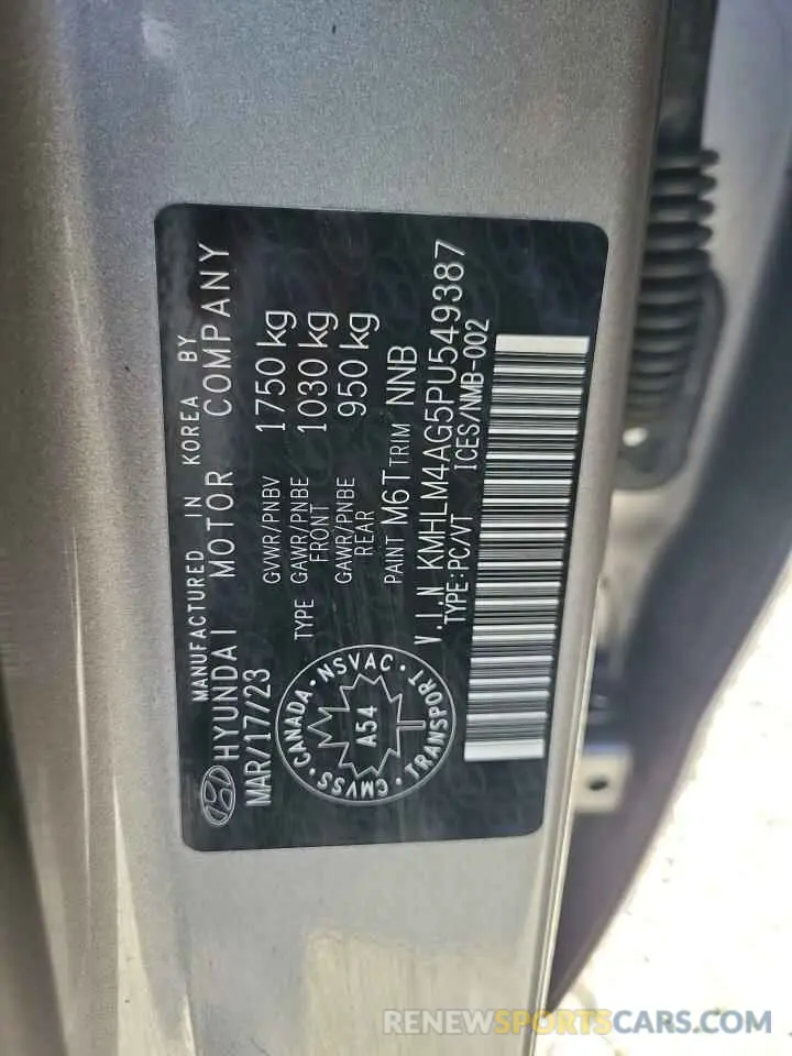 12 Photograph of a damaged car KMHLM4AG5PU549387 HYUNDAI ACCENT 2023