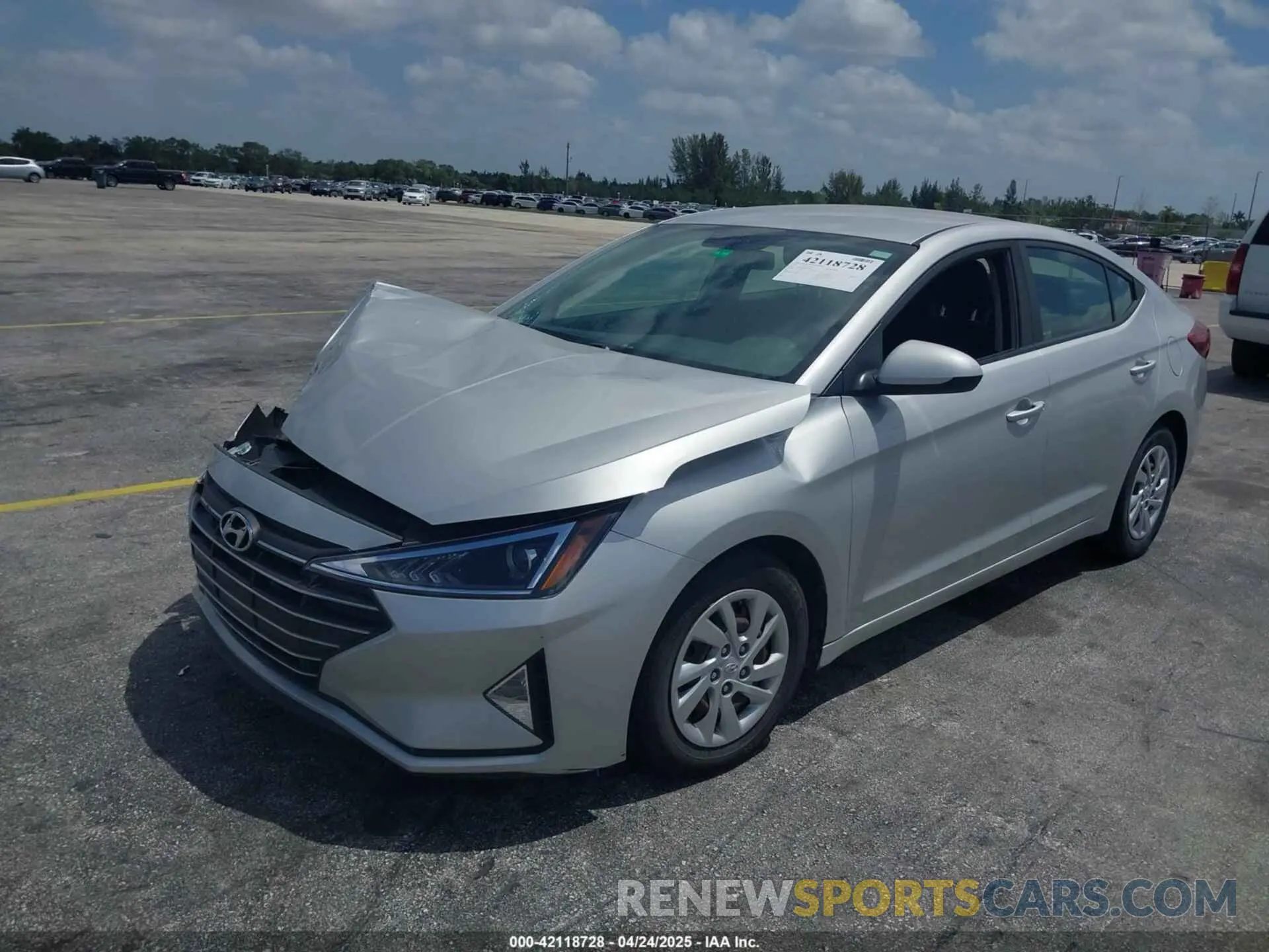 2 Photograph of a damaged car 5NPD74LF1KH430405 HYUNDAI ELANTRA 2019