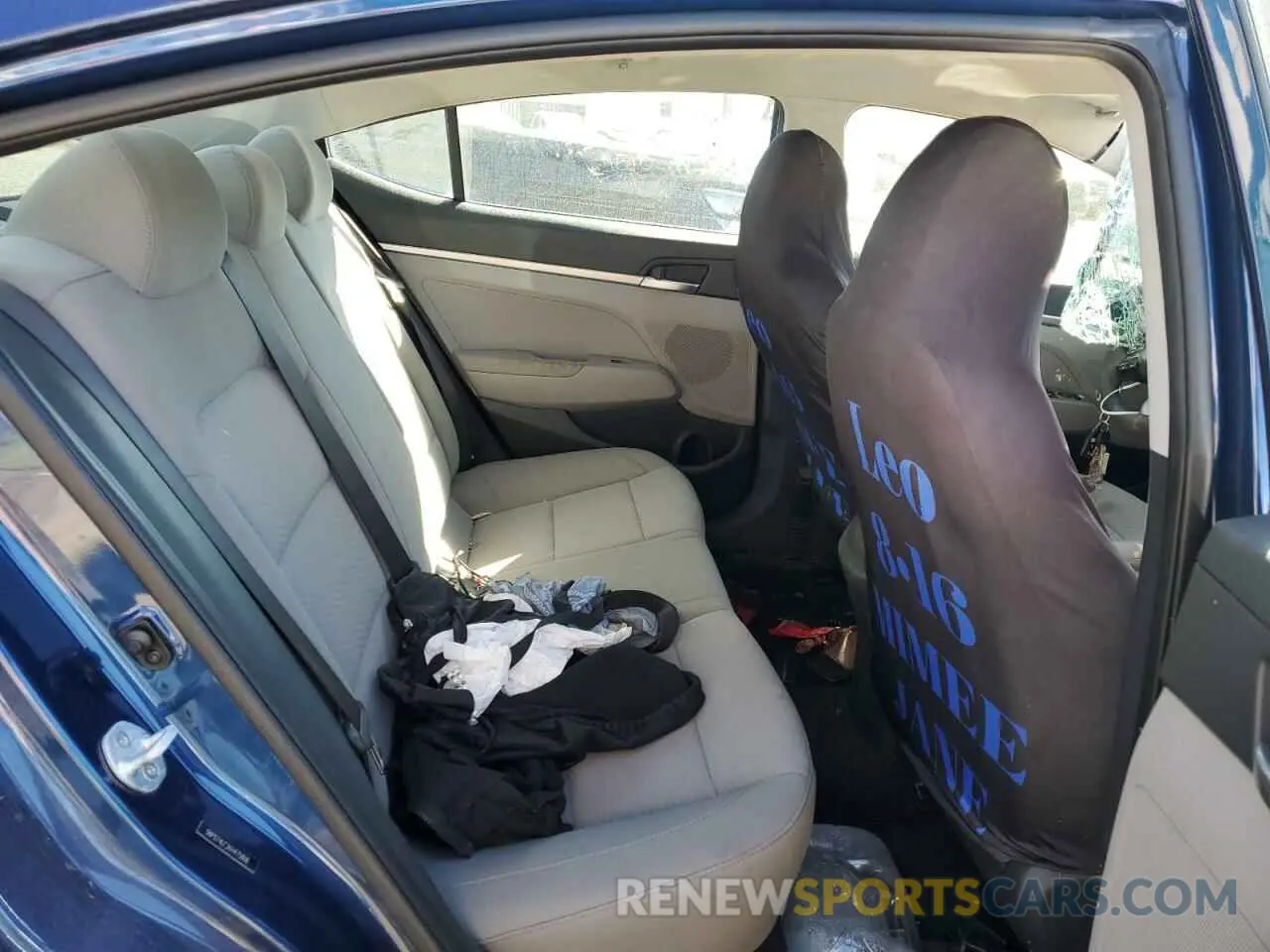 10 Photograph of a damaged car 5NPD74LF2KH475806 HYUNDAI ELANTRA 2019