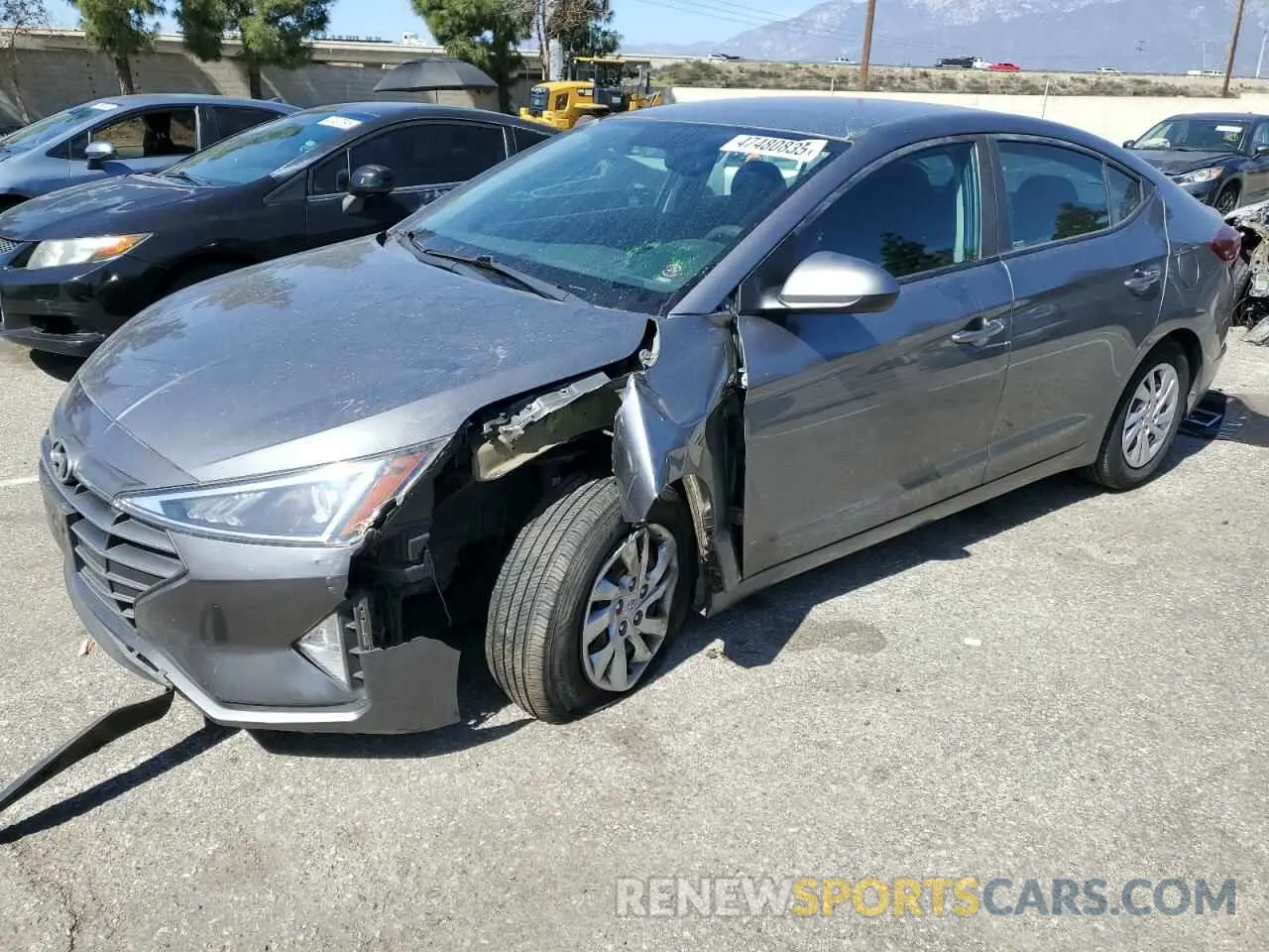 1 Photograph of a damaged car 5NPD74LF4KH470168 HYUNDAI ELANTRA 2019