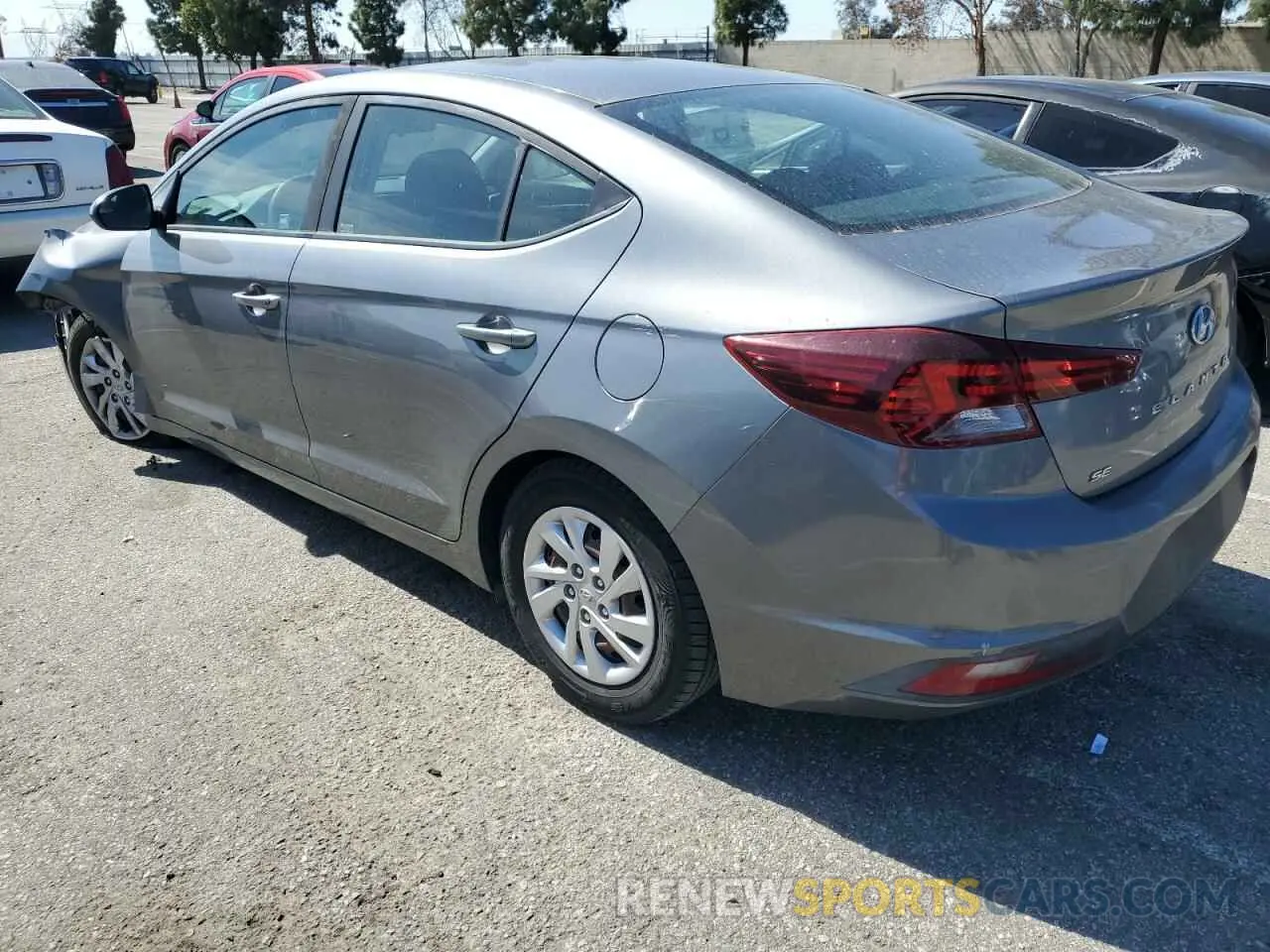 2 Photograph of a damaged car 5NPD74LF4KH470168 HYUNDAI ELANTRA 2019