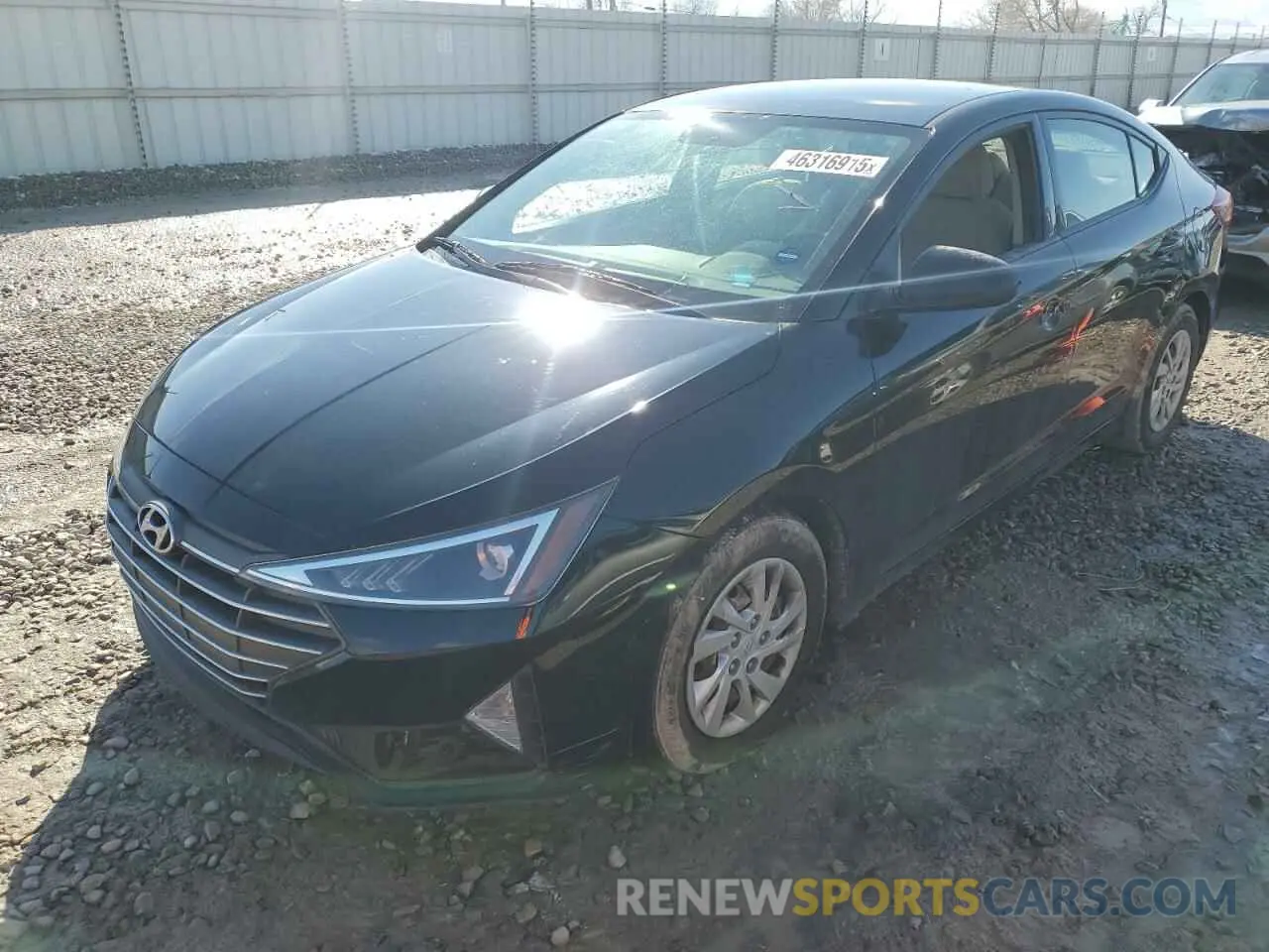 1 Photograph of a damaged car 5NPD74LF4KH493868 HYUNDAI ELANTRA 2019