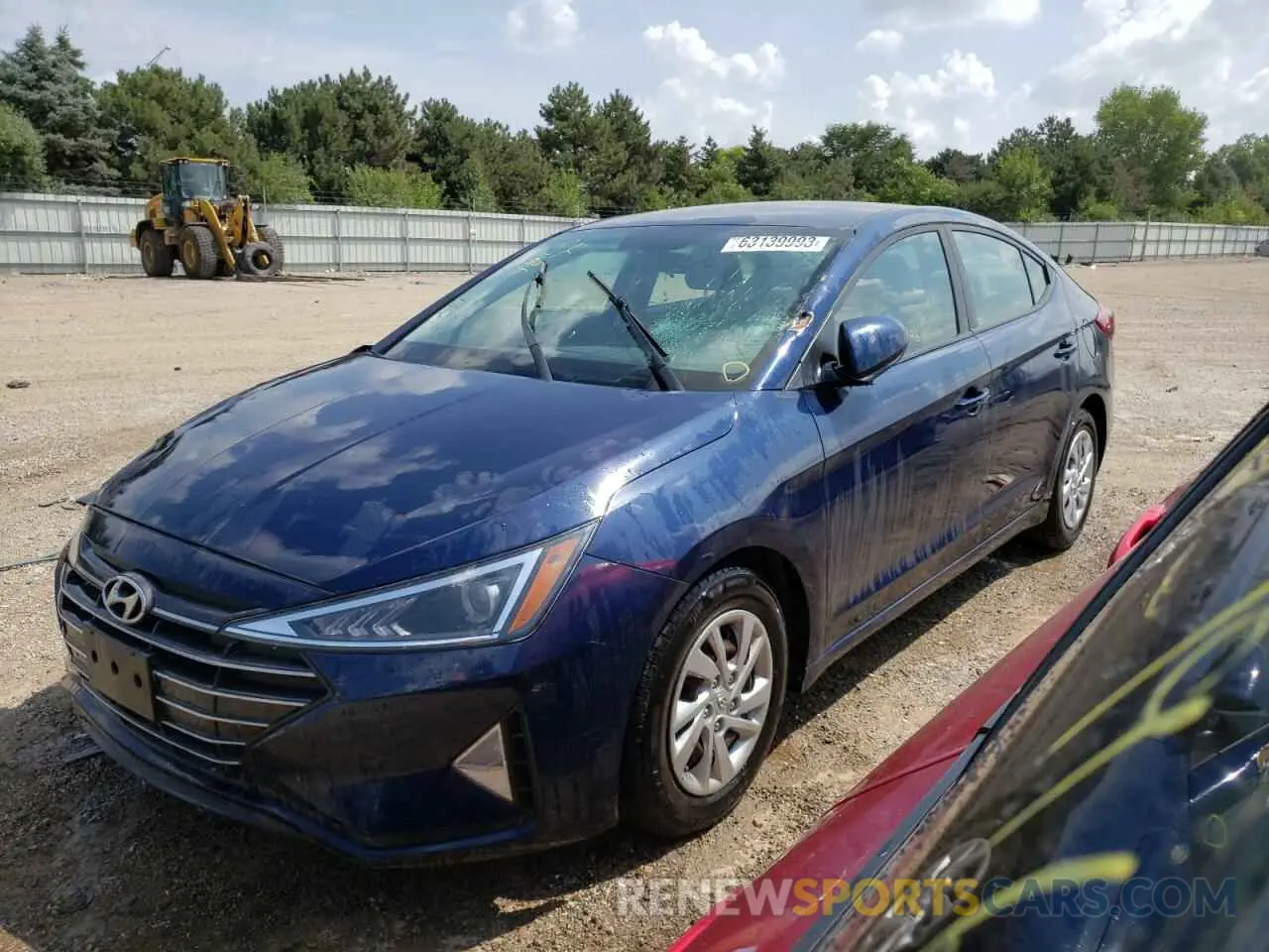 1 Photograph of a damaged car 5NPD74LF5KH495841 HYUNDAI ELANTRA 2019