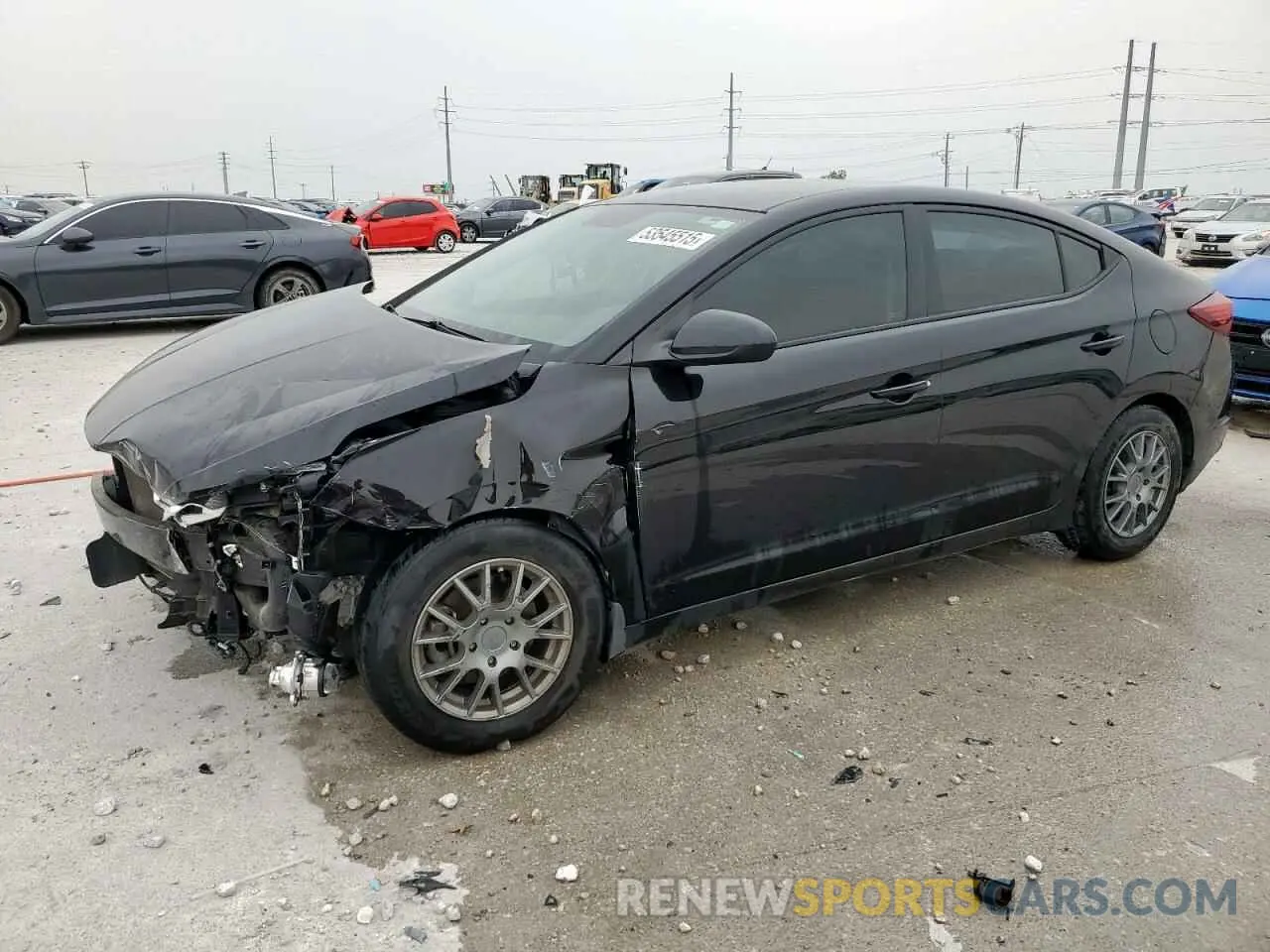 1 Photograph of a damaged car 5NPD74LF6KH447782 HYUNDAI ELANTRA 2019