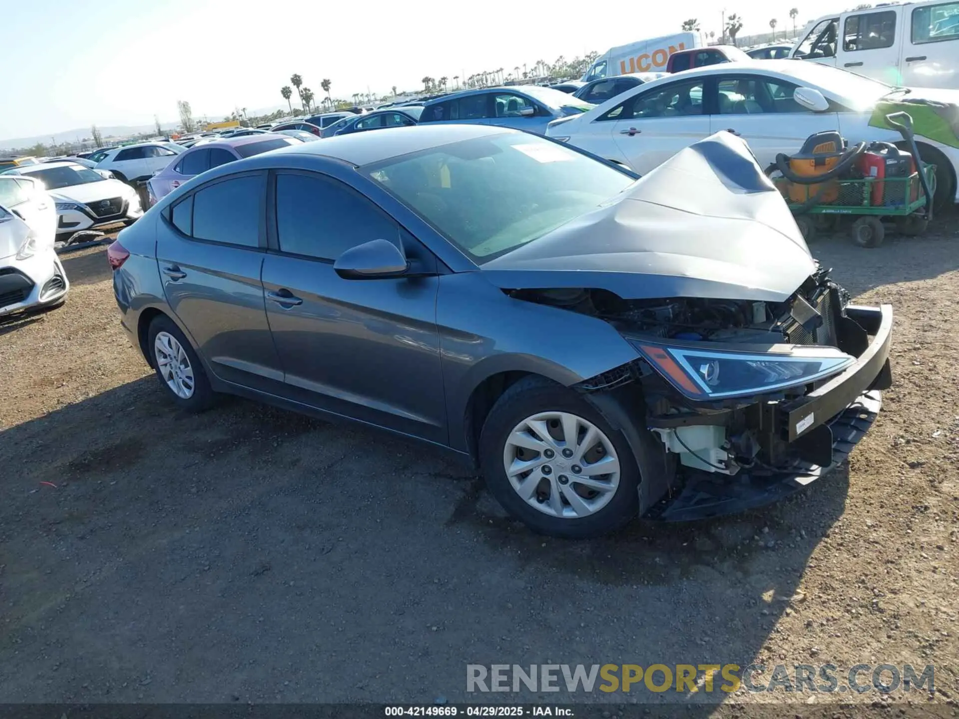 1 Photograph of a damaged car 5NPD74LF7KH445782 HYUNDAI ELANTRA 2019