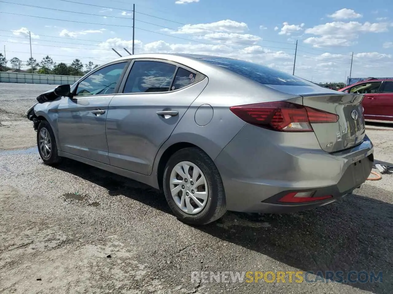 2 Photograph of a damaged car 5NPD74LFXKH410606 HYUNDAI ELANTRA 2019
