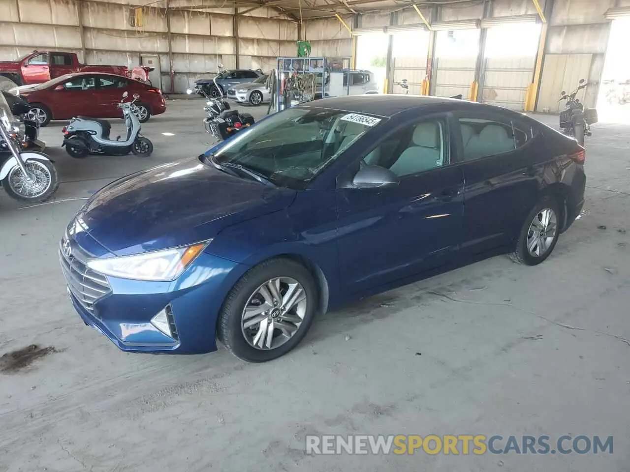 1 Photograph of a damaged car 5NPD84LF0KH465742 HYUNDAI ELANTRA 2019