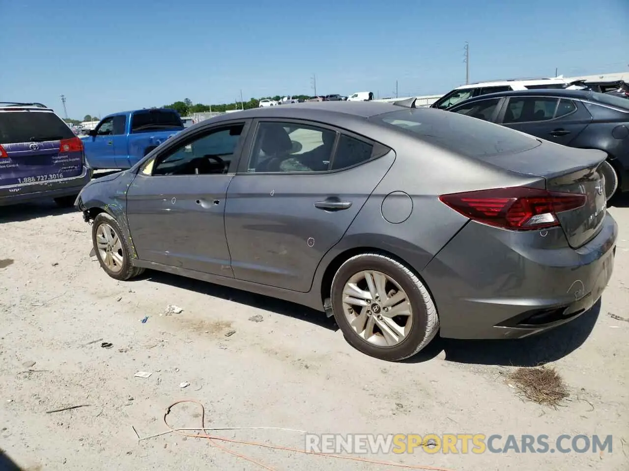 2 Photograph of a damaged car 5NPD84LF2KH405588 HYUNDAI ELANTRA 2019
