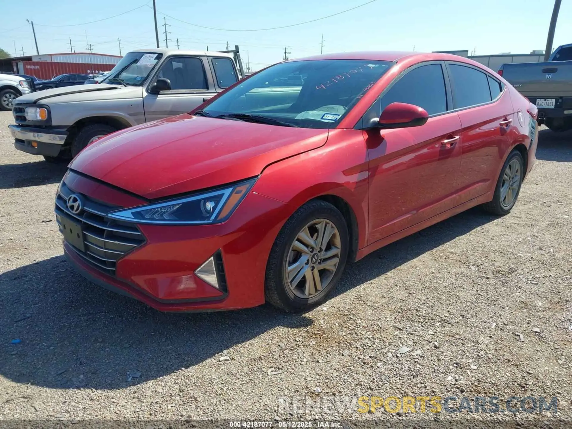 2 Photograph of a damaged car 5NPD84LF2KH460073 HYUNDAI ELANTRA 2019
