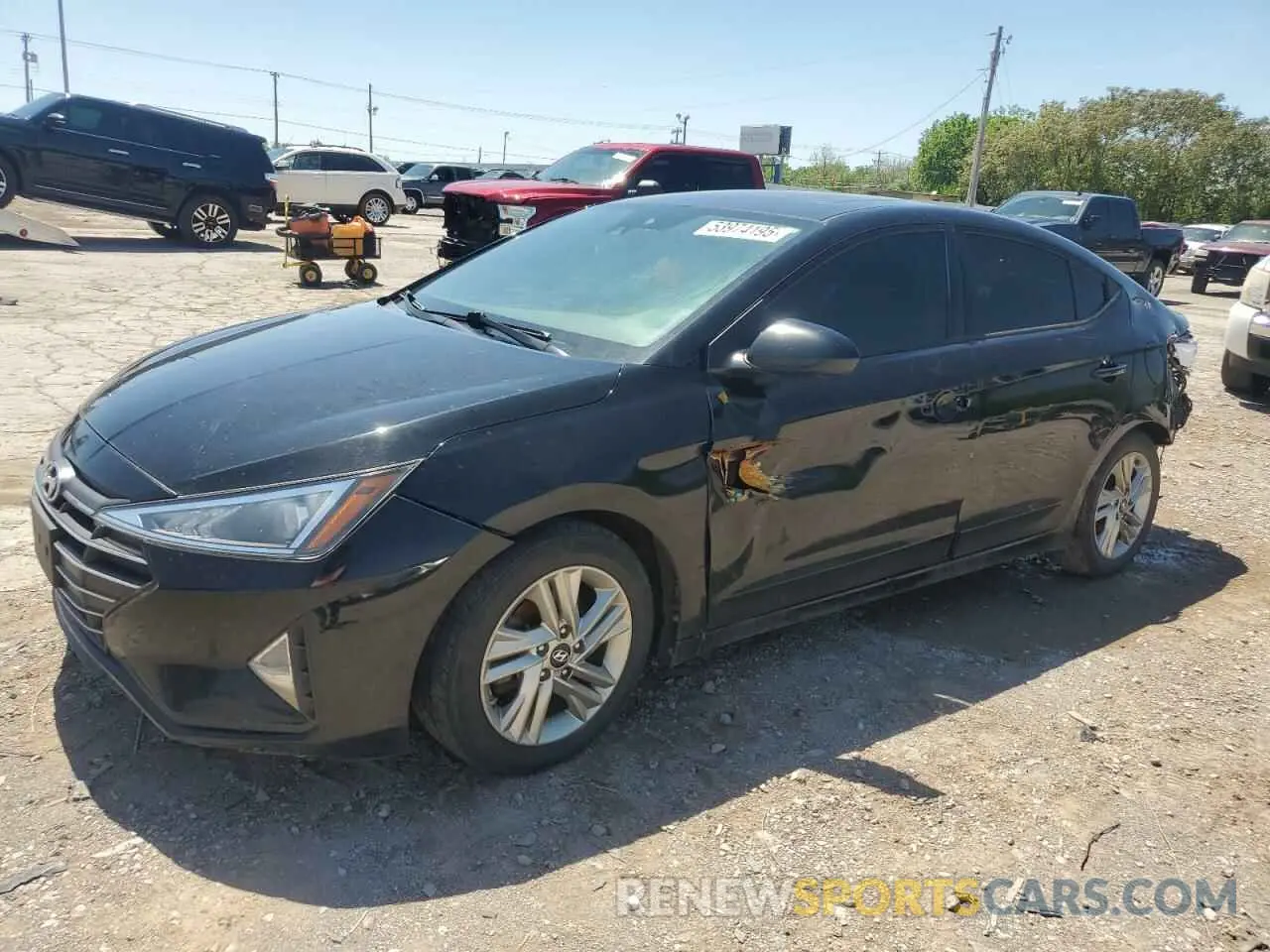 1 Photograph of a damaged car 5NPD84LF3KH461779 HYUNDAI ELANTRA 2019