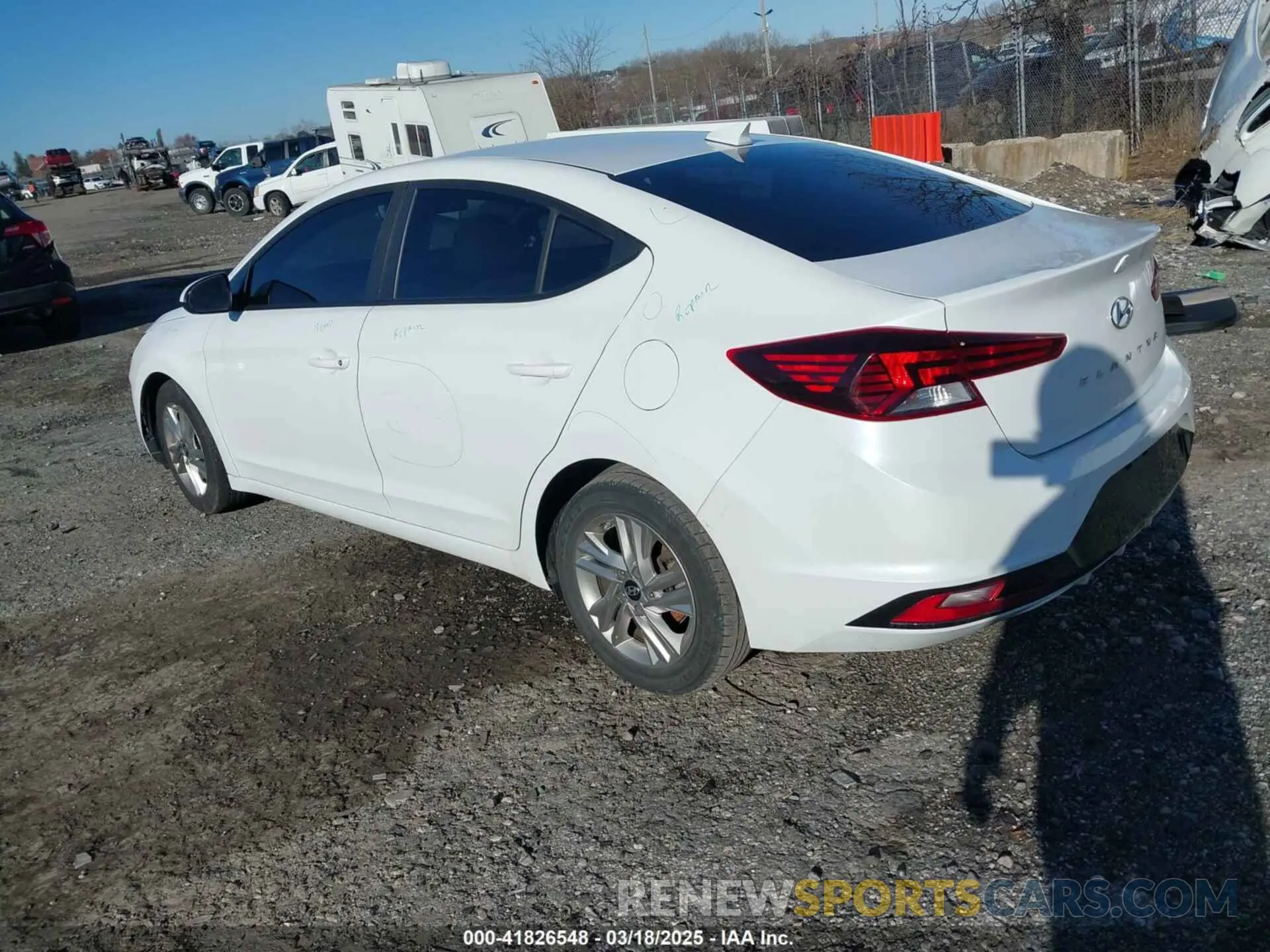 3 Photograph of a damaged car 5NPD84LF4KH460401 HYUNDAI ELANTRA 2019