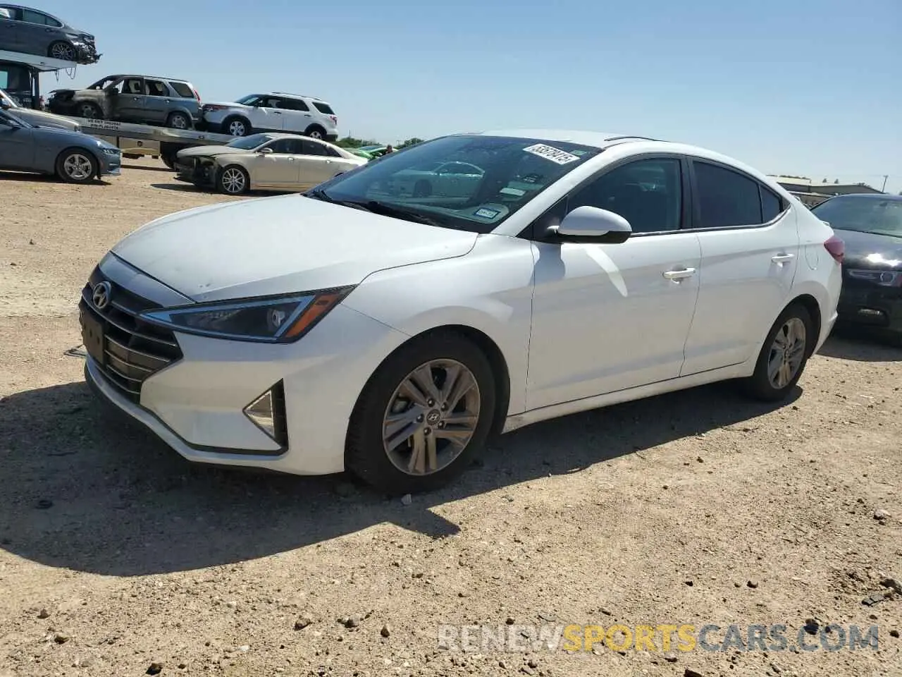1 Photograph of a damaged car 5NPD84LF6KH416285 HYUNDAI ELANTRA 2019