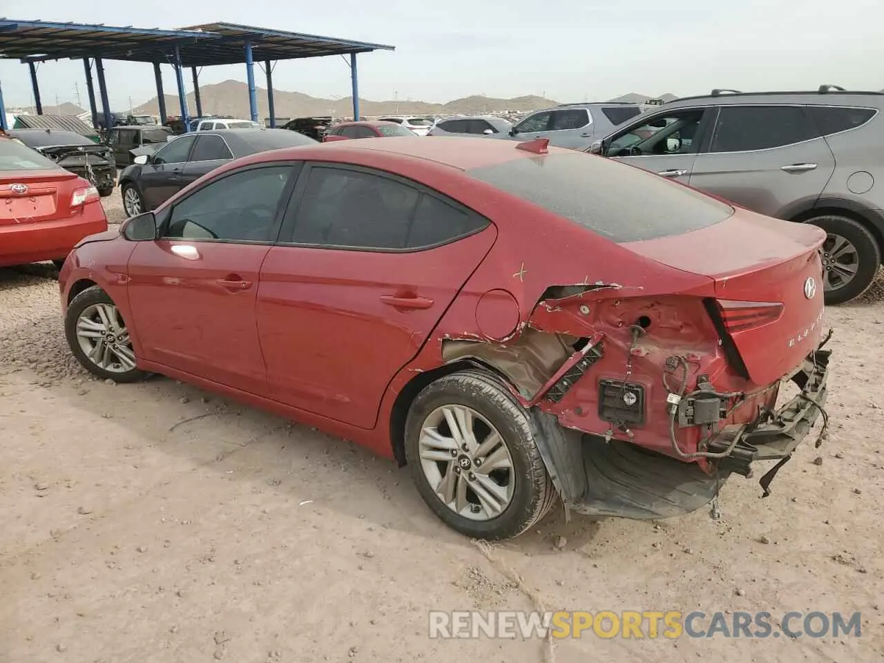 2 Photograph of a damaged car 5NPD84LF6KH441395 HYUNDAI ELANTRA 2019