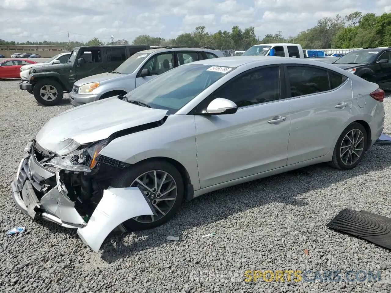 1 Photograph of a damaged car 5NPD84LF6KH488796 HYUNDAI ELANTRA 2019