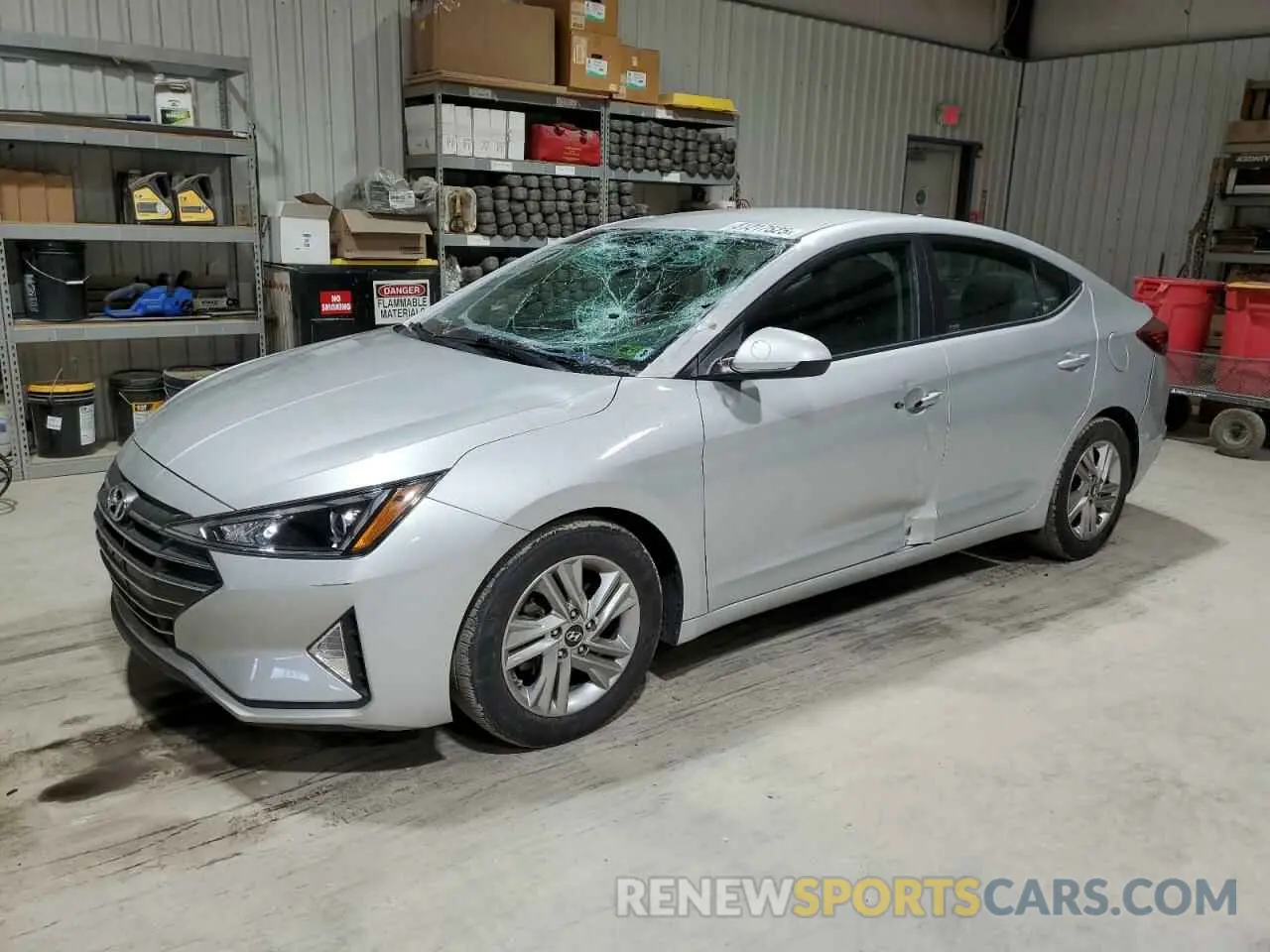 1 Photograph of a damaged car 5NPD84LF7KH461235 HYUNDAI ELANTRA 2019