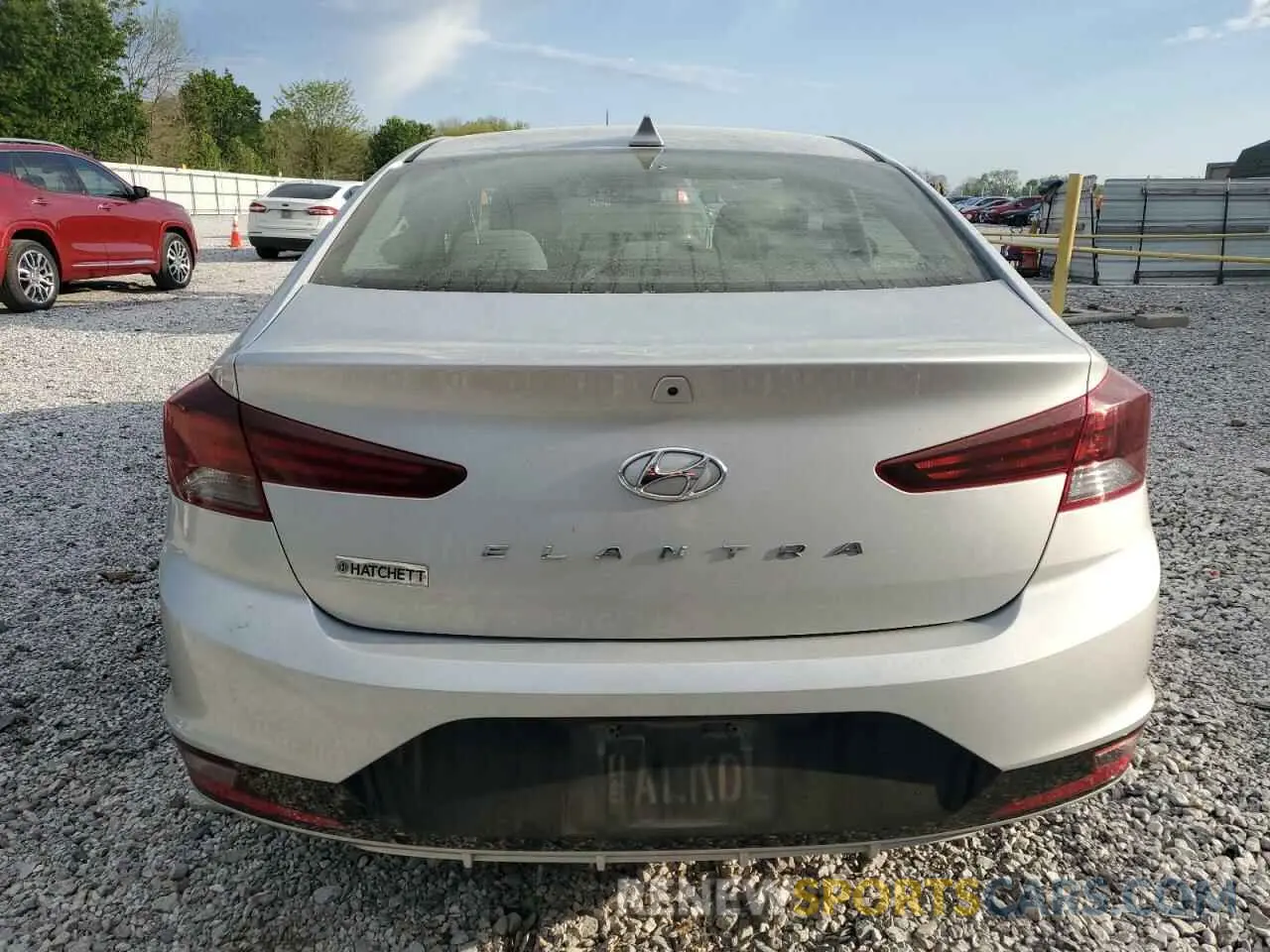 6 Photograph of a damaged car 5NPD84LF8KH419849 HYUNDAI ELANTRA 2019