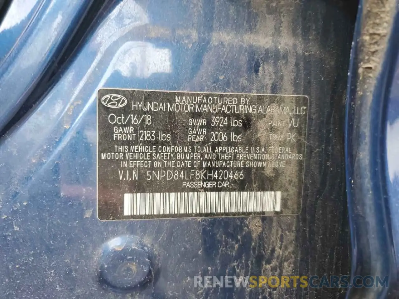 12 Photograph of a damaged car 5NPD84LF8KH420466 HYUNDAI ELANTRA 2019