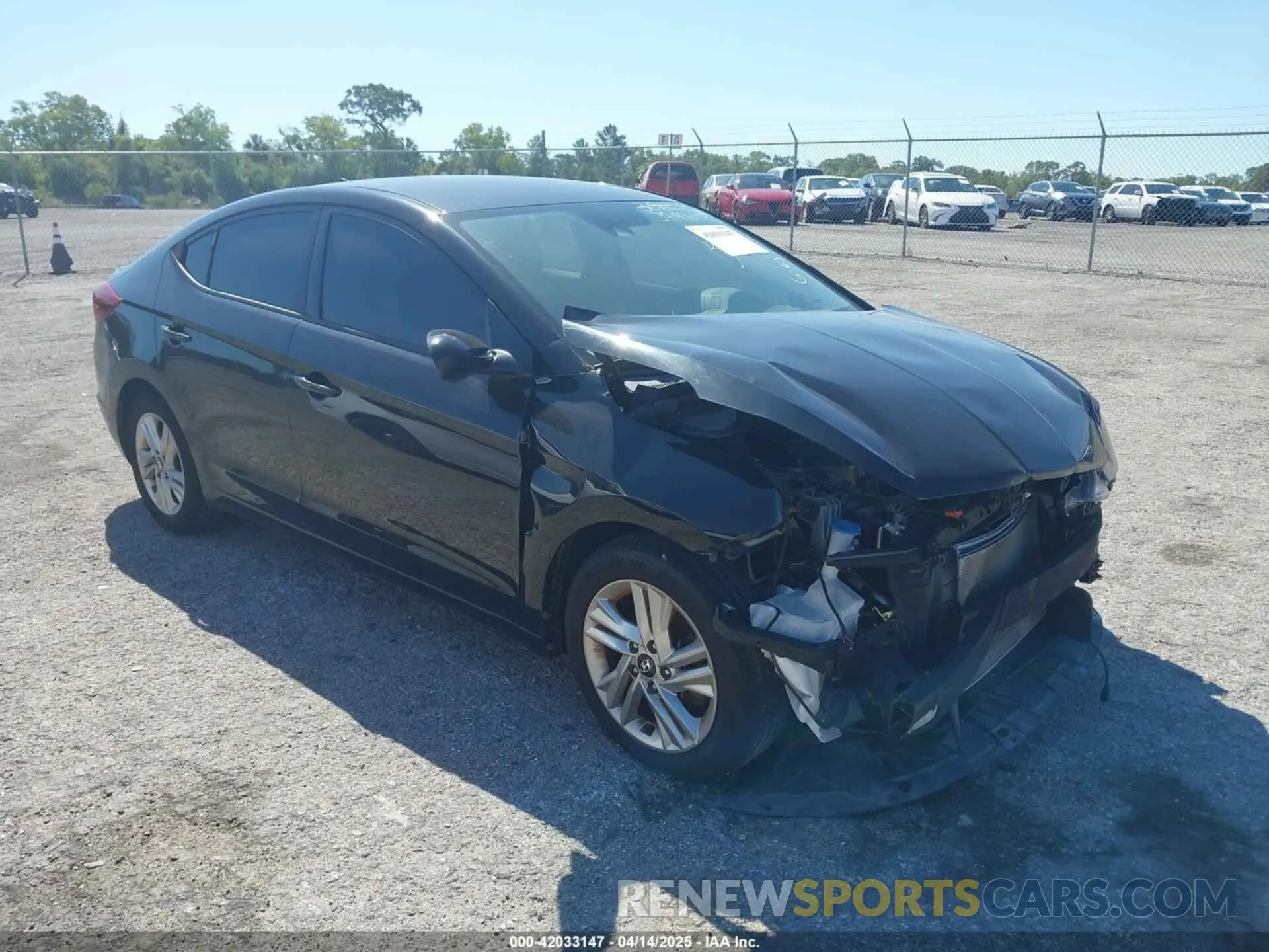 1 Photograph of a damaged car 5NPD84LF8KH428468 HYUNDAI ELANTRA 2019