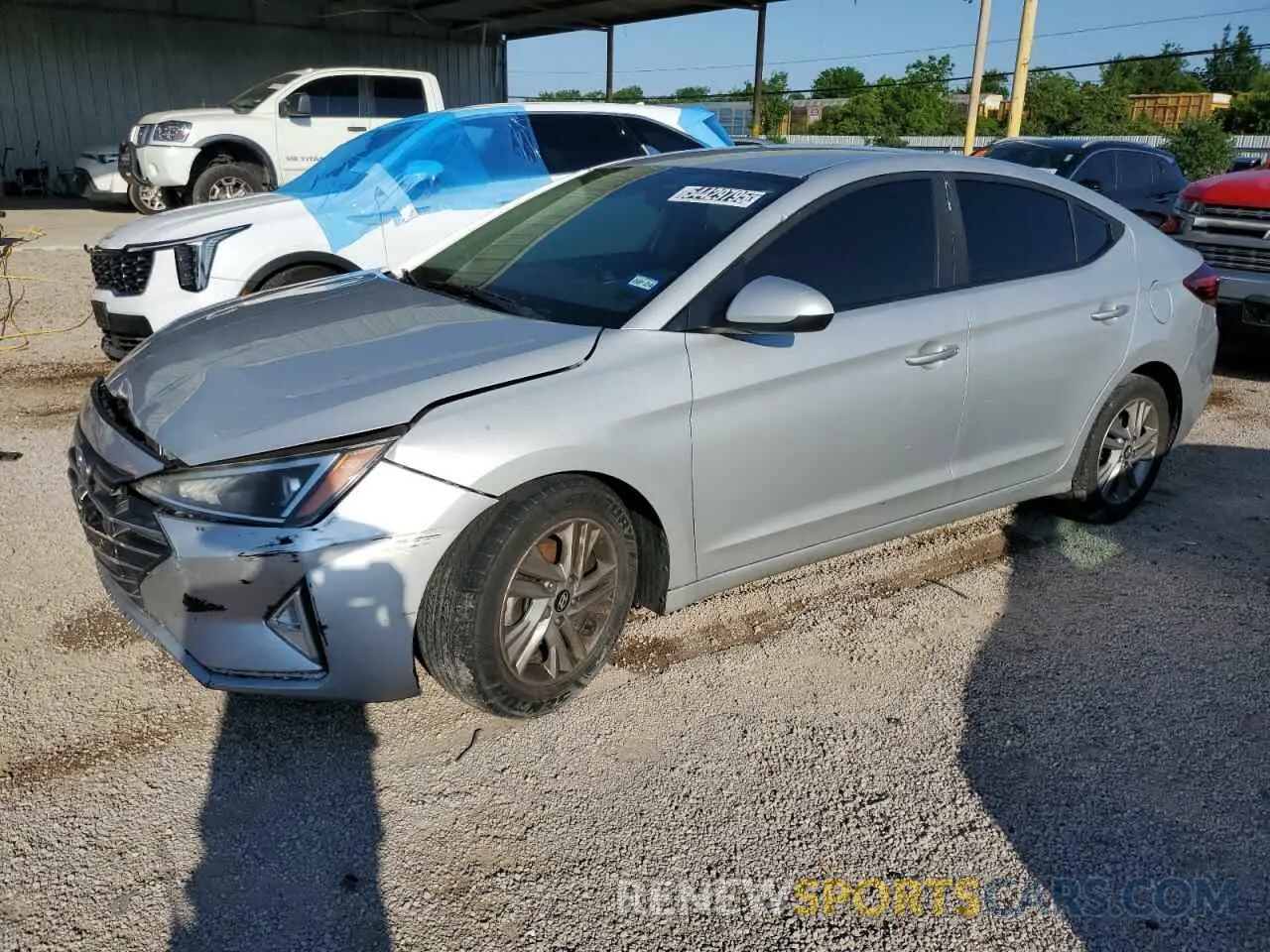 1 Photograph of a damaged car 5NPD84LF8KH443052 HYUNDAI ELANTRA 2019