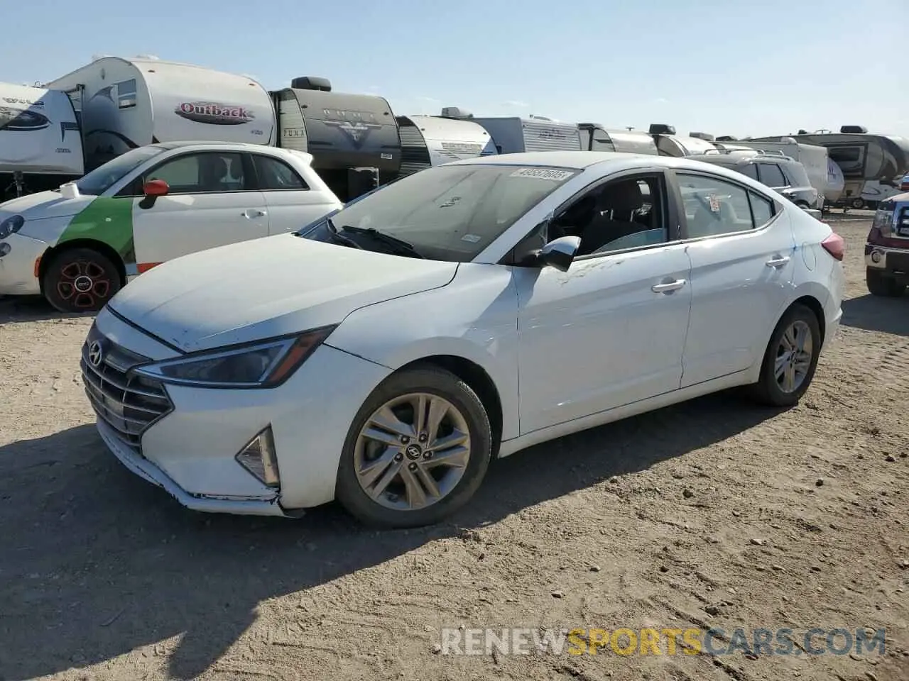 1 Photograph of a damaged car 5NPD84LF8KH460594 HYUNDAI ELANTRA 2019
