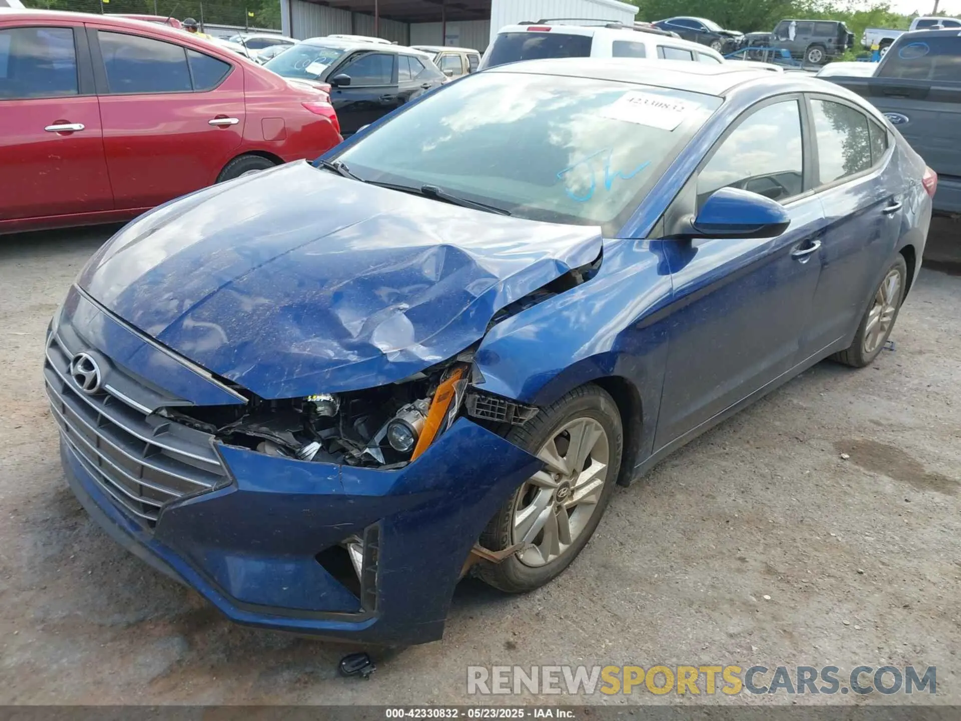 2 Photograph of a damaged car 5NPD84LF9KH432500 HYUNDAI ELANTRA 2019