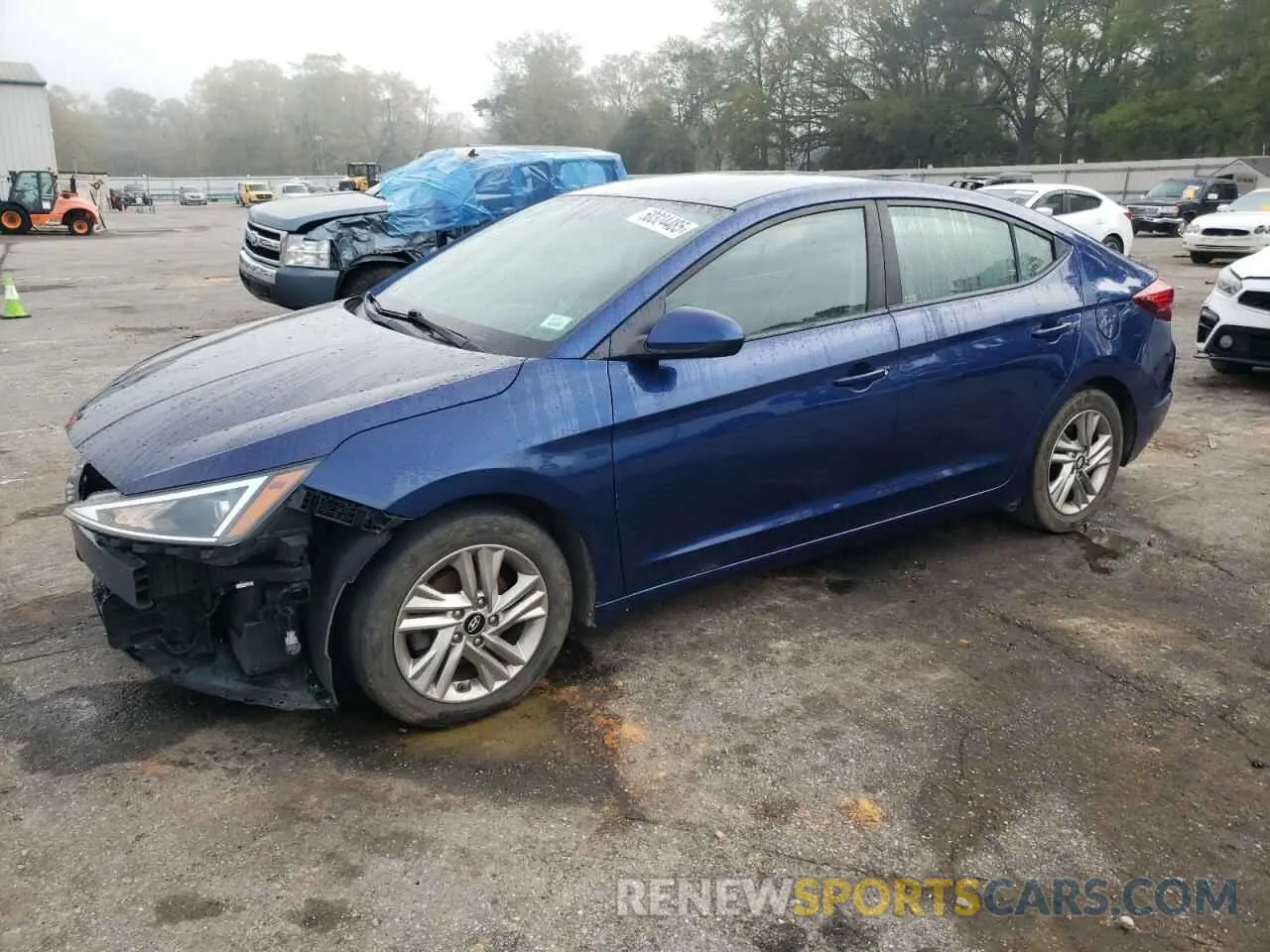 1 Photograph of a damaged car 5NPD84LFXKH491586 HYUNDAI ELANTRA 2019