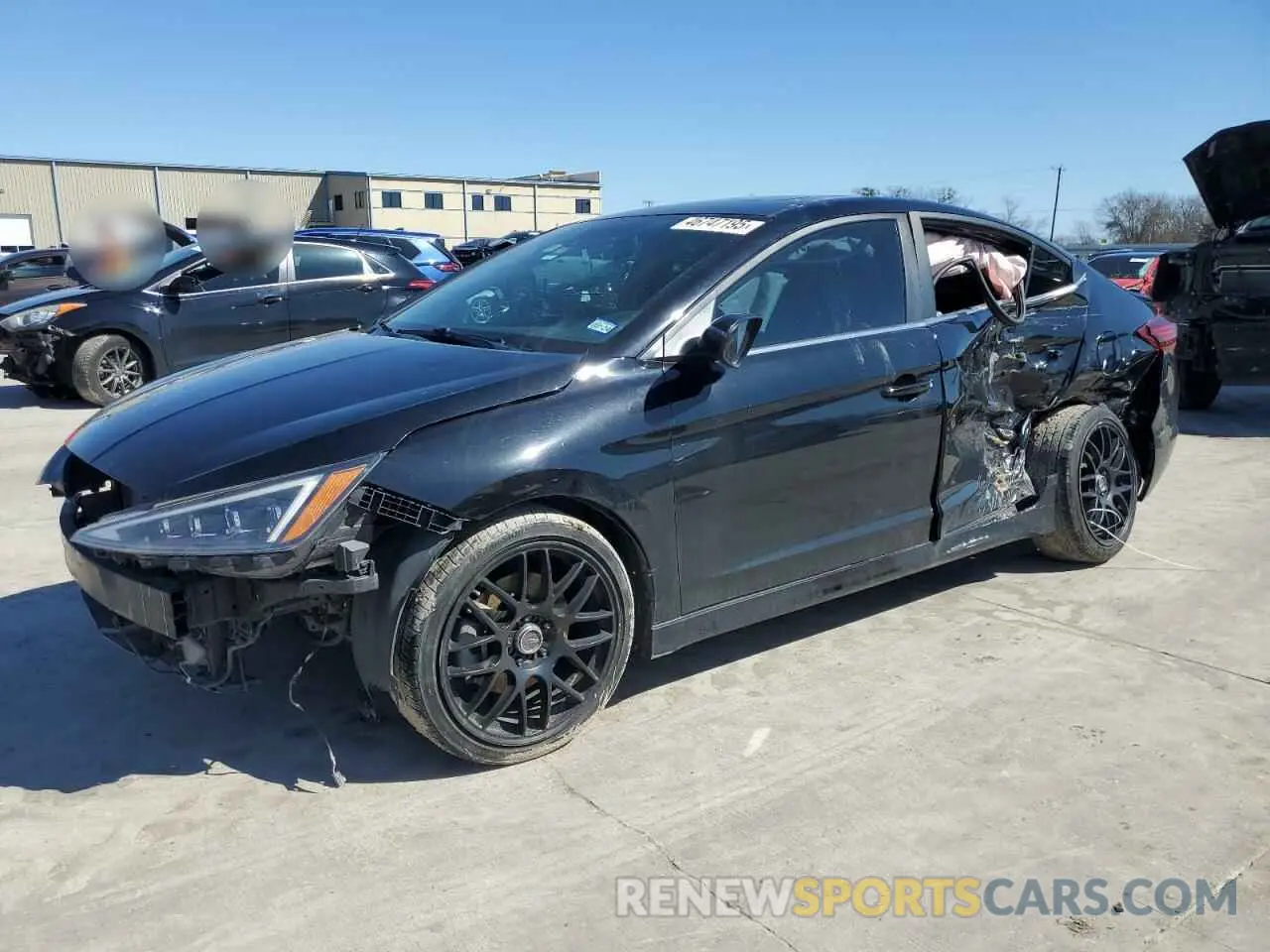 1 Photograph of a damaged car KMHD04LB3KU865431 HYUNDAI ELANTRA 2019
