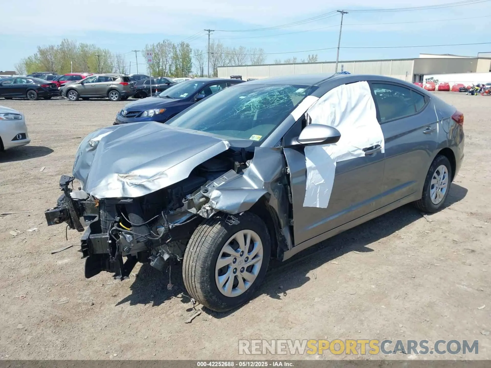 2 Фотография поврежденного автомобиля KMHD74LF1KU777590 HYUNDAI ELANTRA 2019
